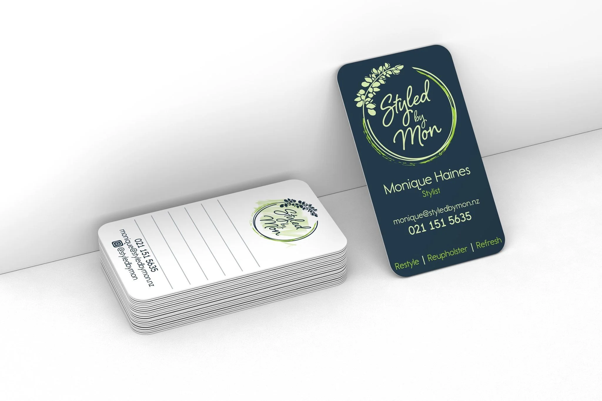 Styled by Mon: Home styling and staging is Moniques passion and she wanted to incorporate the wild lupin flower in her branding as a nod to her love of the west coast NZ and as she often uses them in her home staging. 