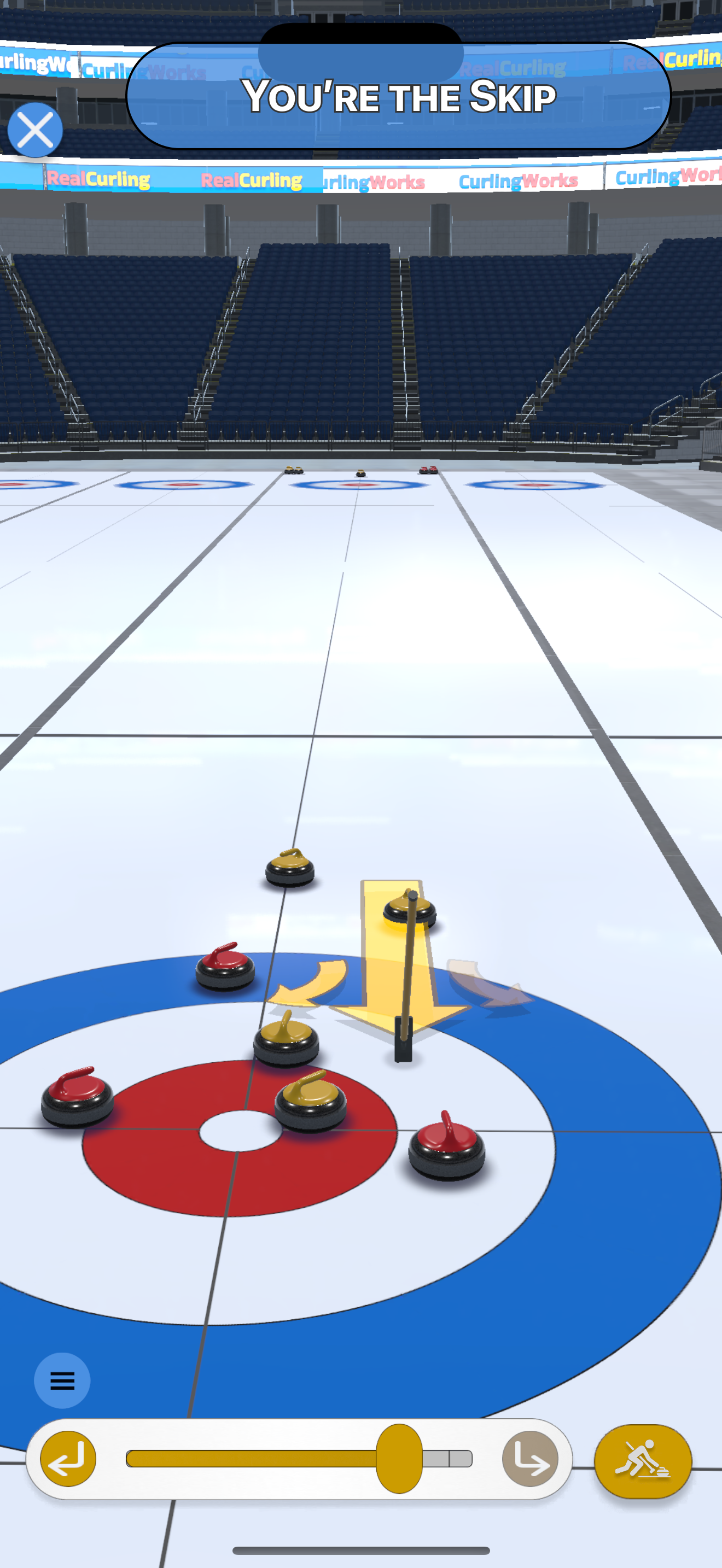 Granite 3 curling screenshot from skip's perspective