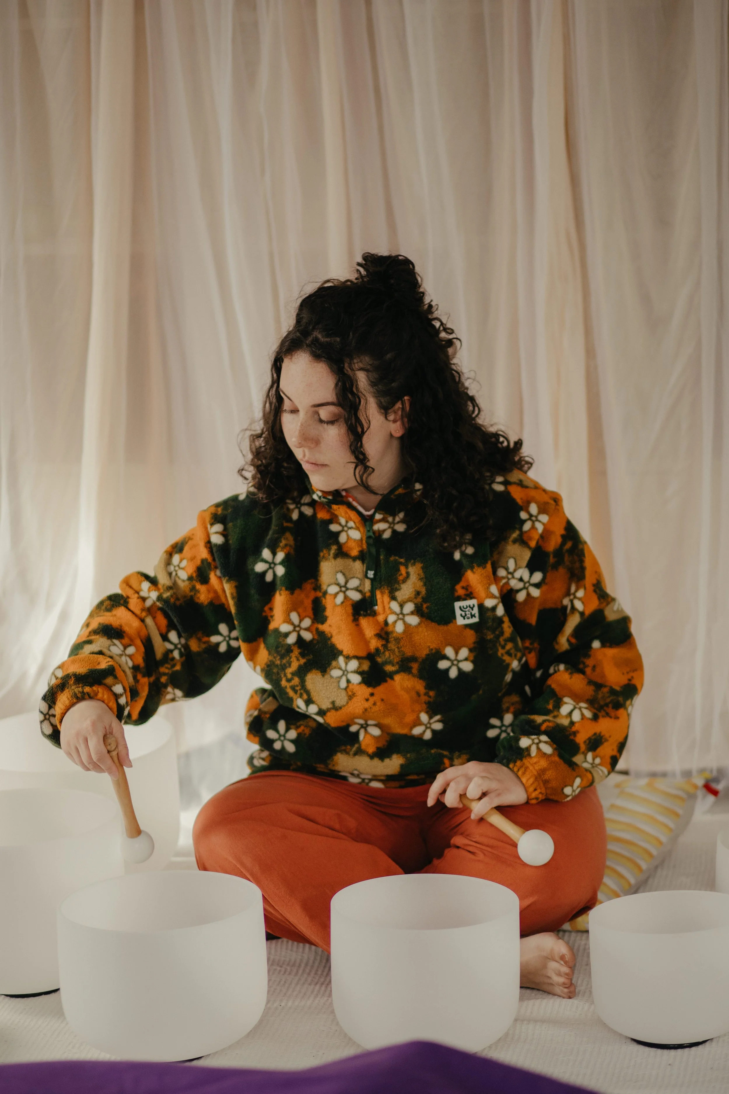 Residential wellbeing session in shared community space