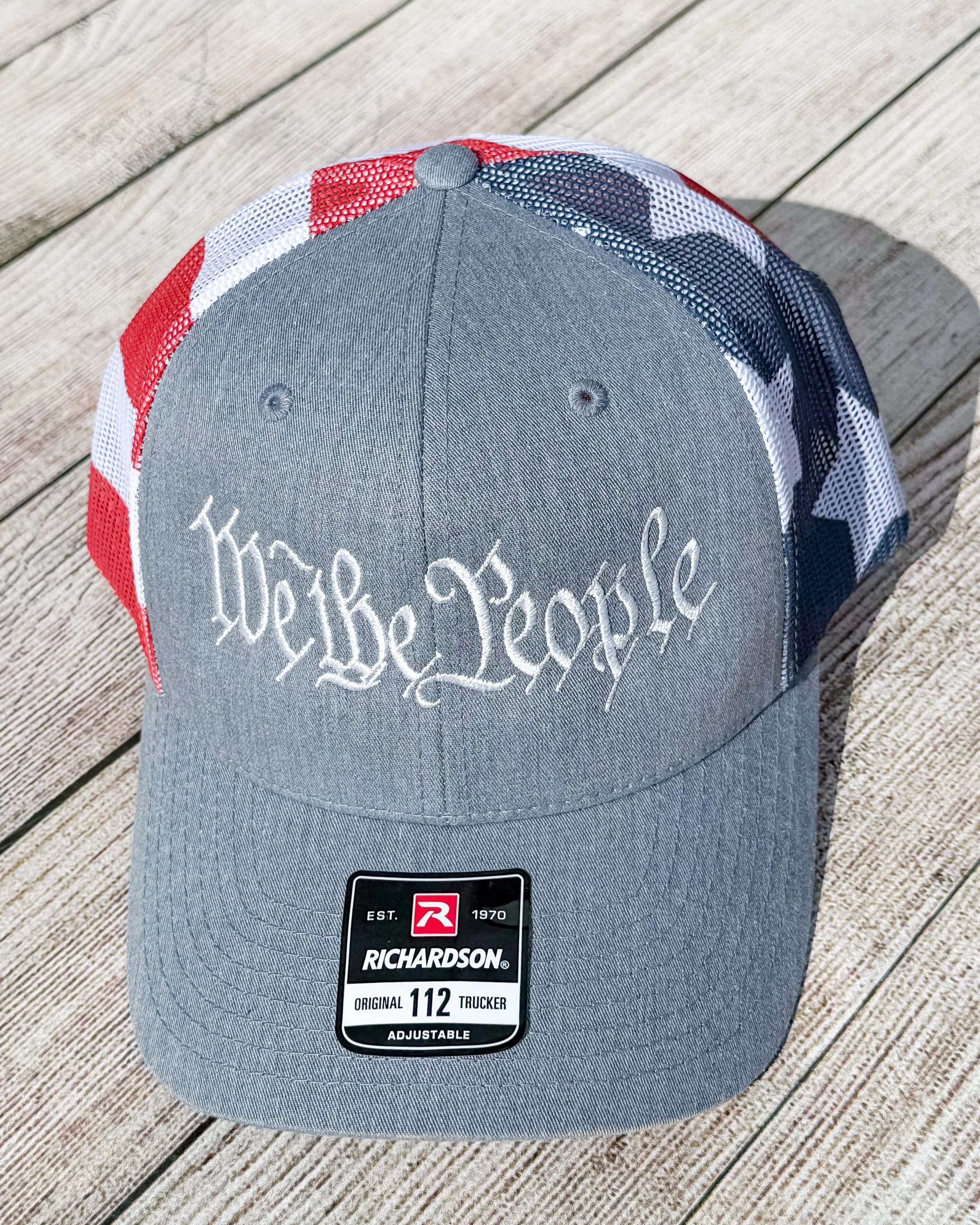 We the People Embroidered Hat | Patriotic Constitution Hat | Custom Thread Colors | Trucker, Richardson, Flat Bill & More