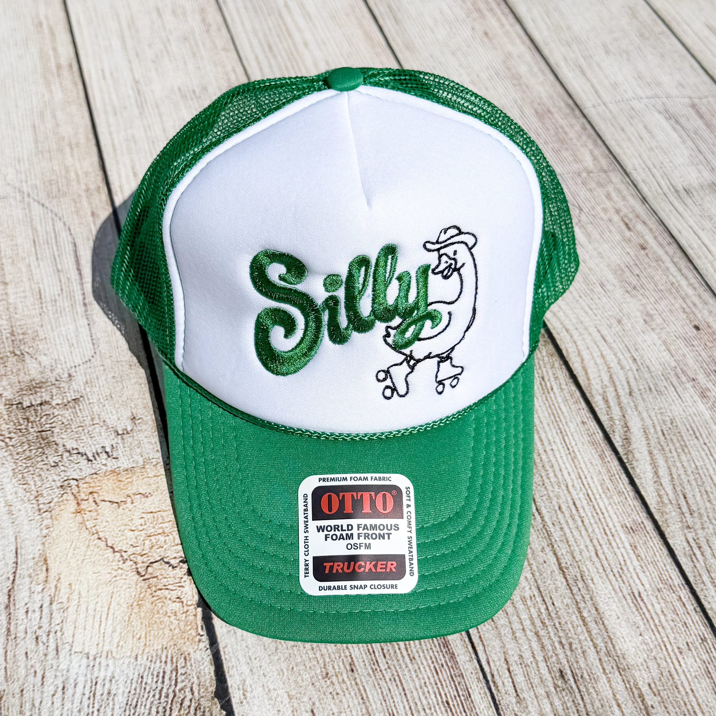 Silly Goose Embroidered Hat | Funny Goose Trucker Hat | Custom Thread Colors | Trucker, Richardson, Flat Bill & More