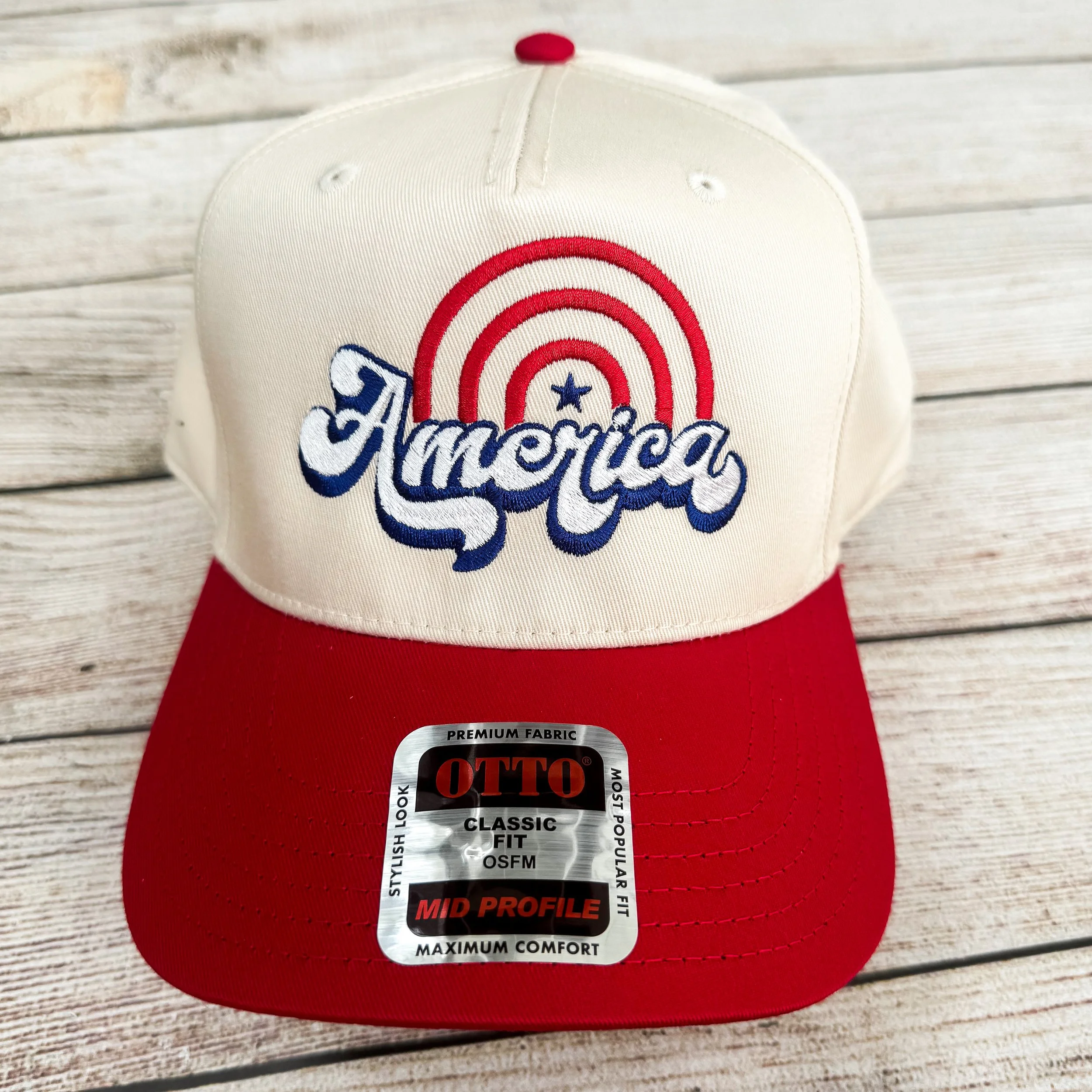 "America" Rainbow Hat