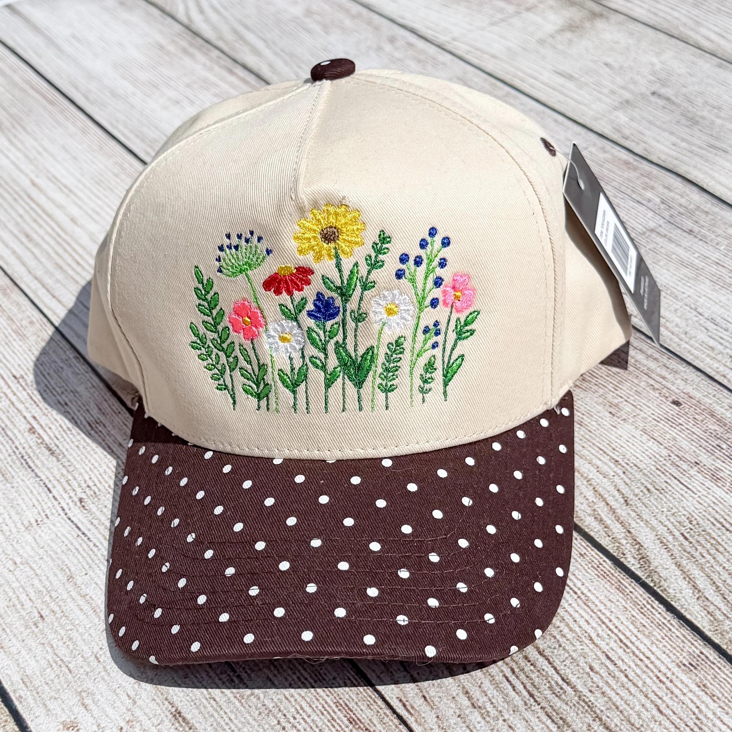 Embroidered Wildflower Hat | Floral Garden Baseball Cap | Cottagecore Flower Hat | Custom Thread Colors | Trucker, Richardson, Flat Bill & More