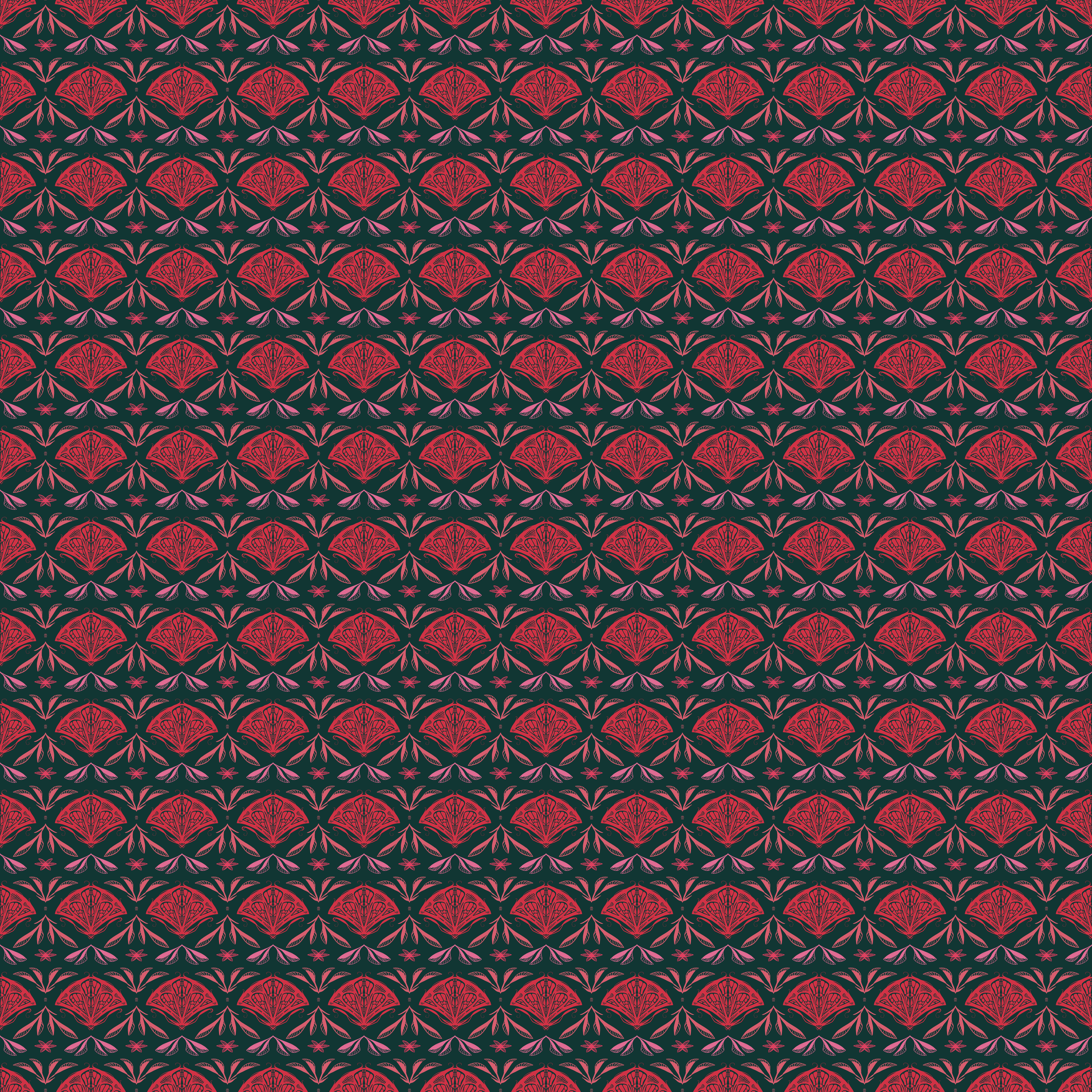 Insect and flower inspired pattern
