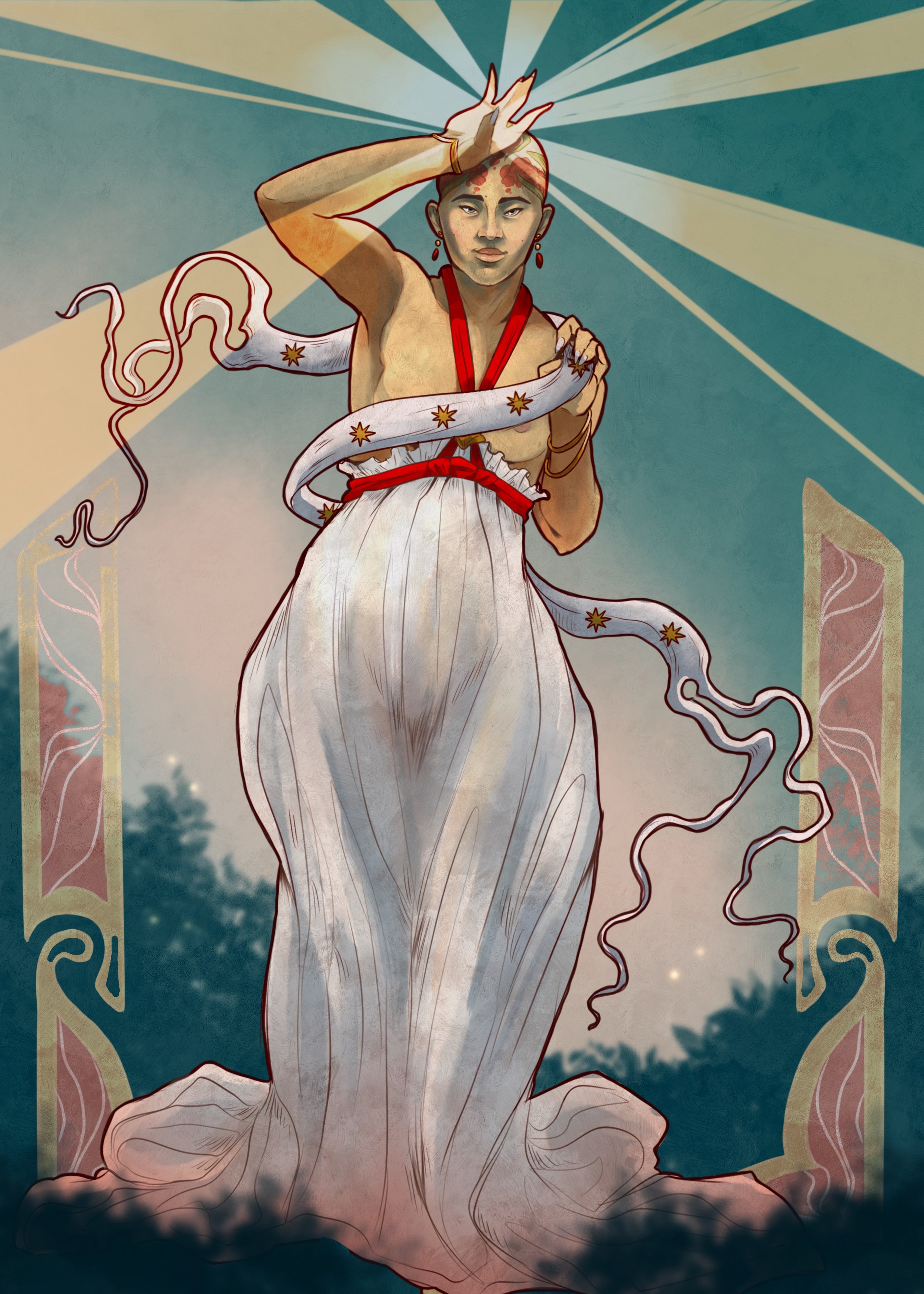 Kianta inspired by Alphonse Mucha