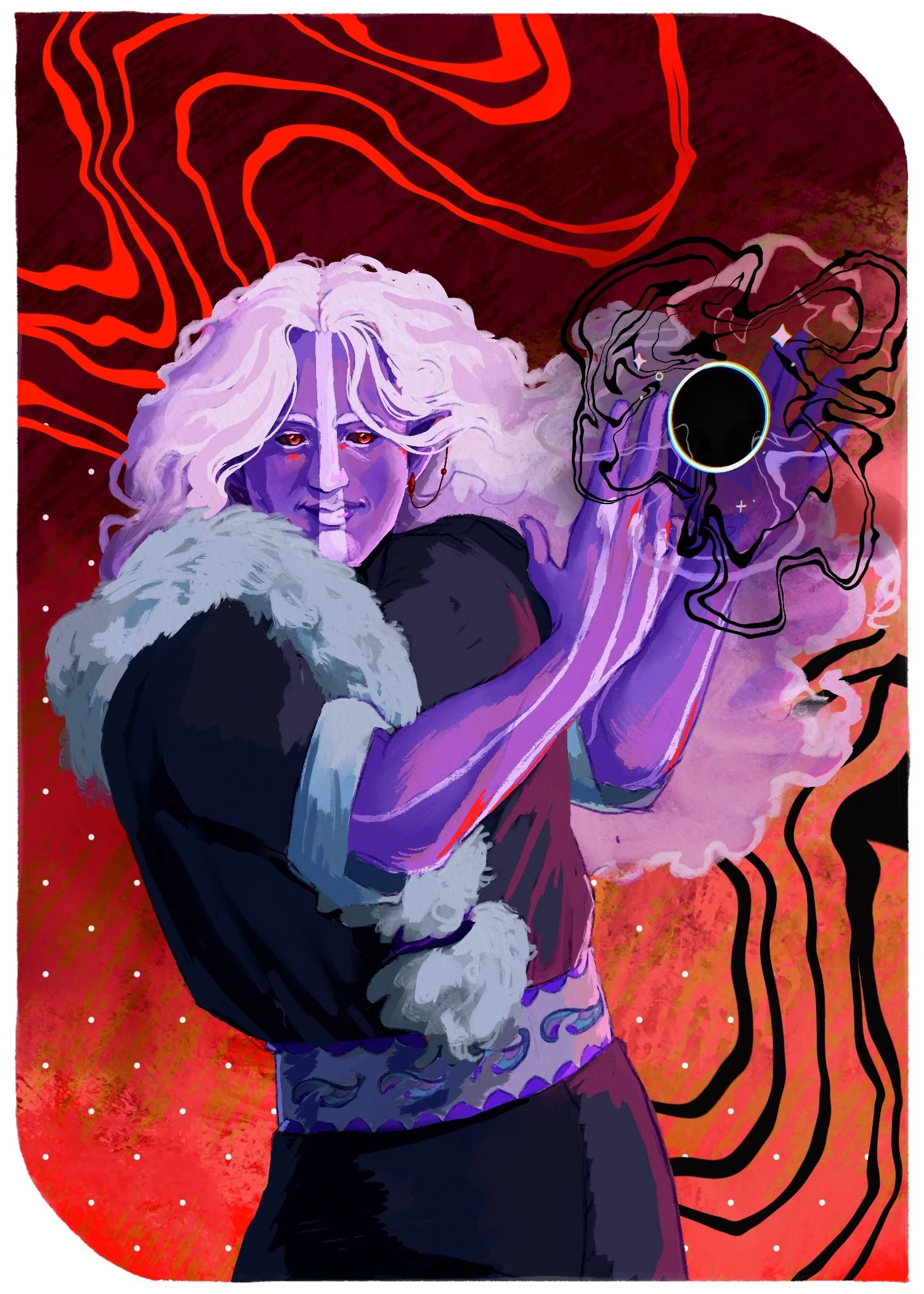 Commission piece of Tsabenere the drow.