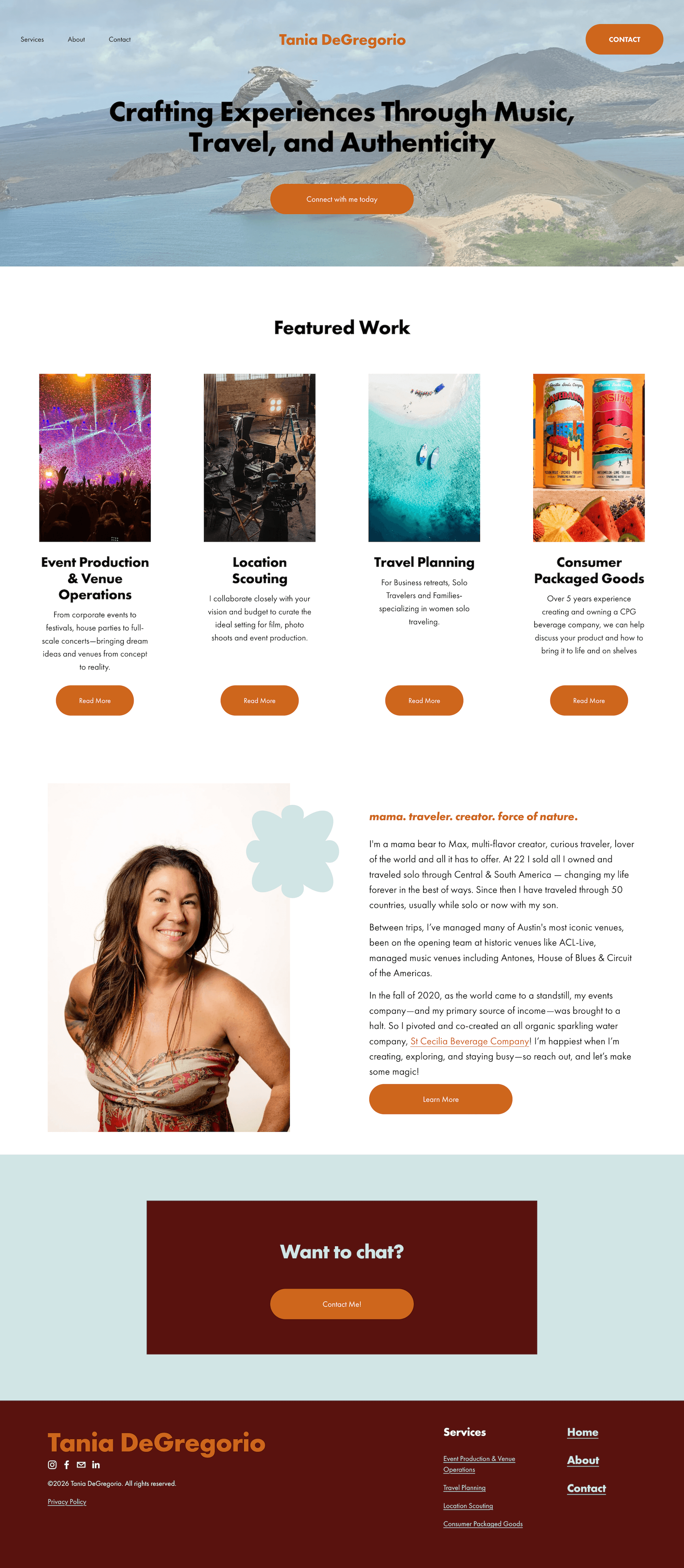 Travel Planner: Tania DeGregorio