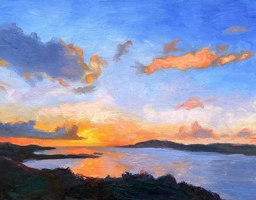 "Pink Clouds", oil on canvas, 11" x 14" 2026.