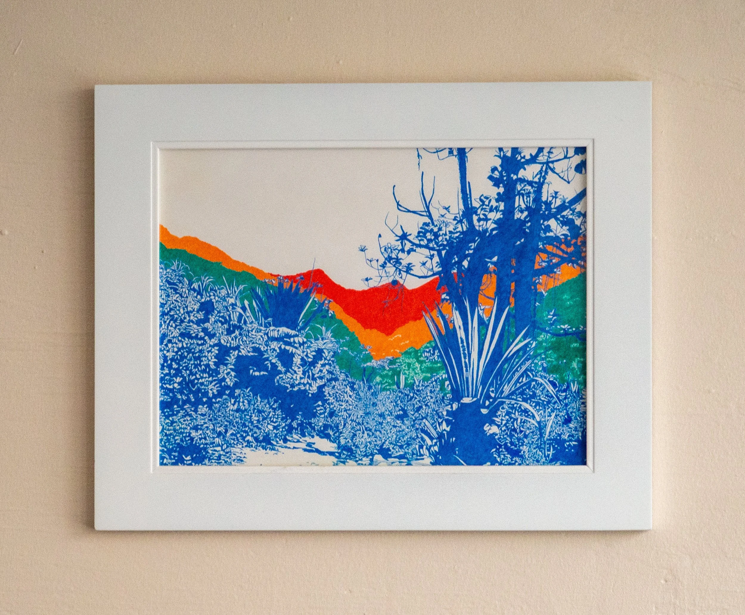 Tetradic Landscape. 2015. Ink on paper, 9 x 12 inches.