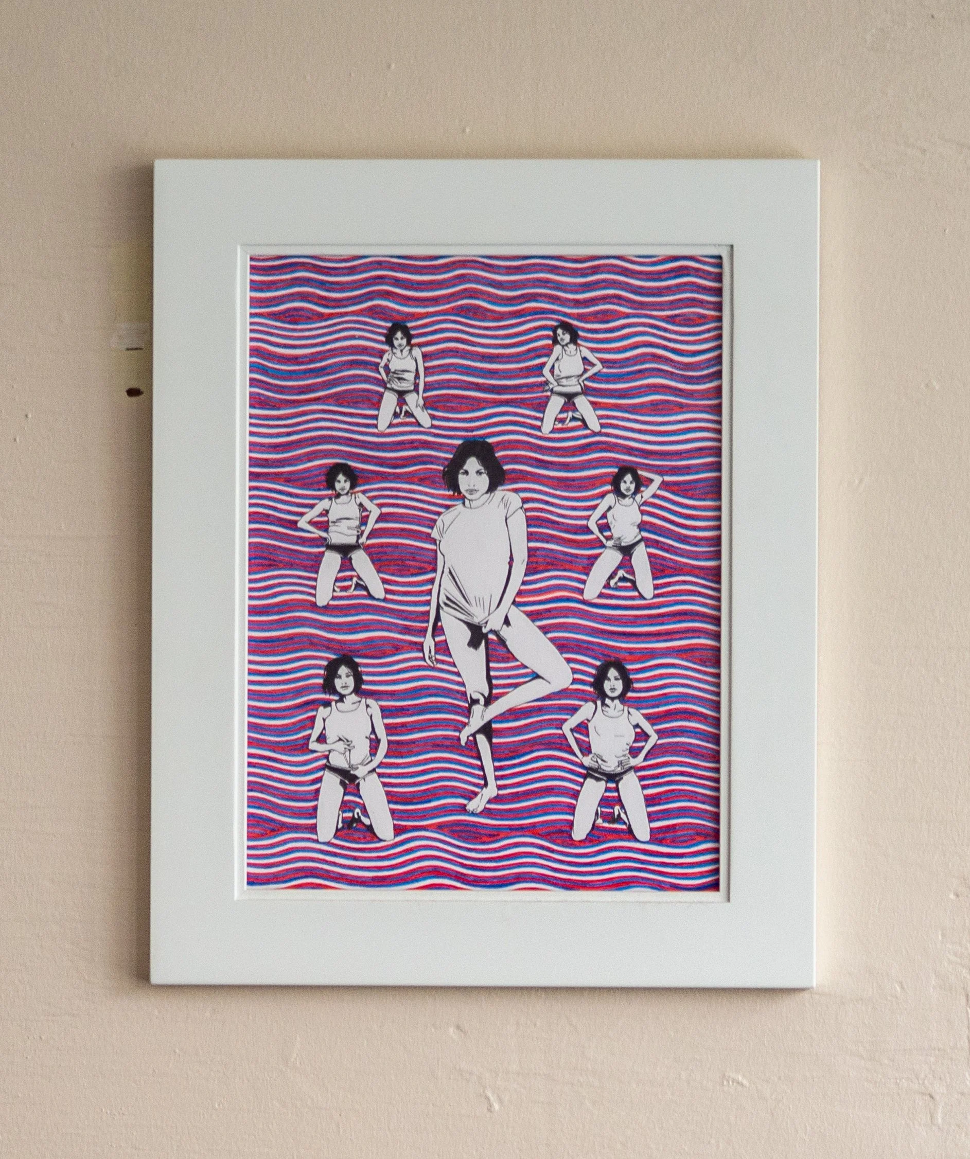 Roses. 2020. Ink on paper, 9 x 12 inches. 