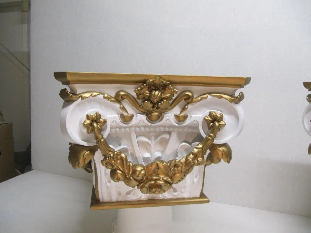 The reproduction of column capitals to match those at a UK headquarters in London was commissioned by a major religious organisation. GRP replicas were specified as a quicker and more economical alternative to traditional materials. Working from phot