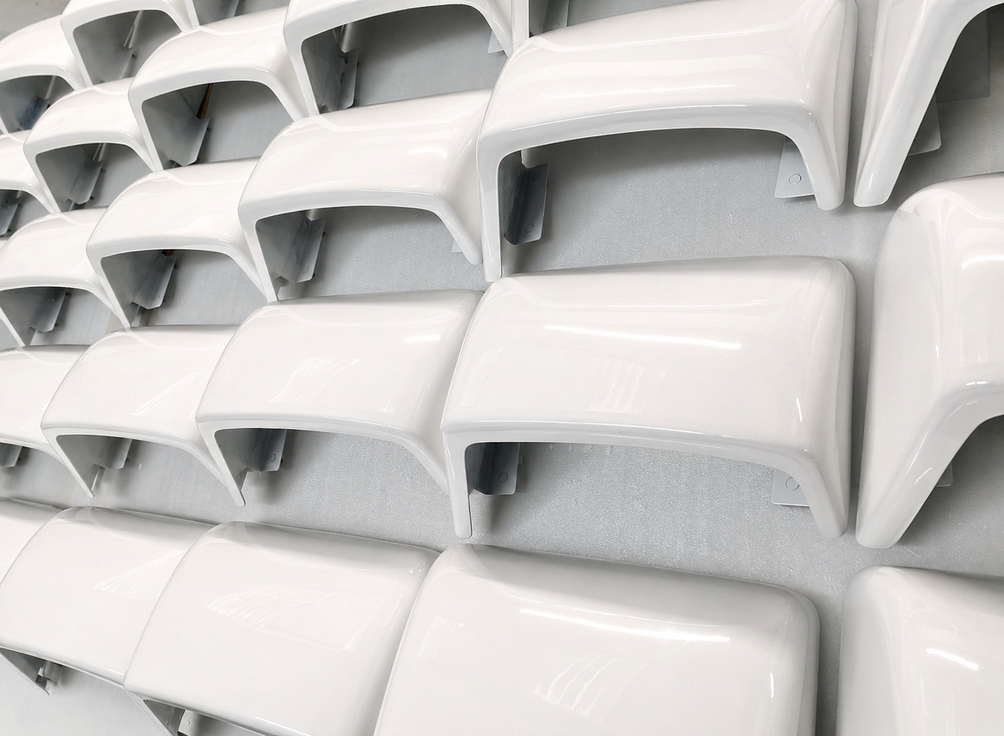 Manufactured custom fibreglass mirror guards to protect the mirrors of HGV