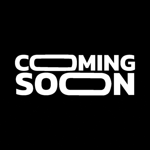 Text reading "Coming Soon" on a black background