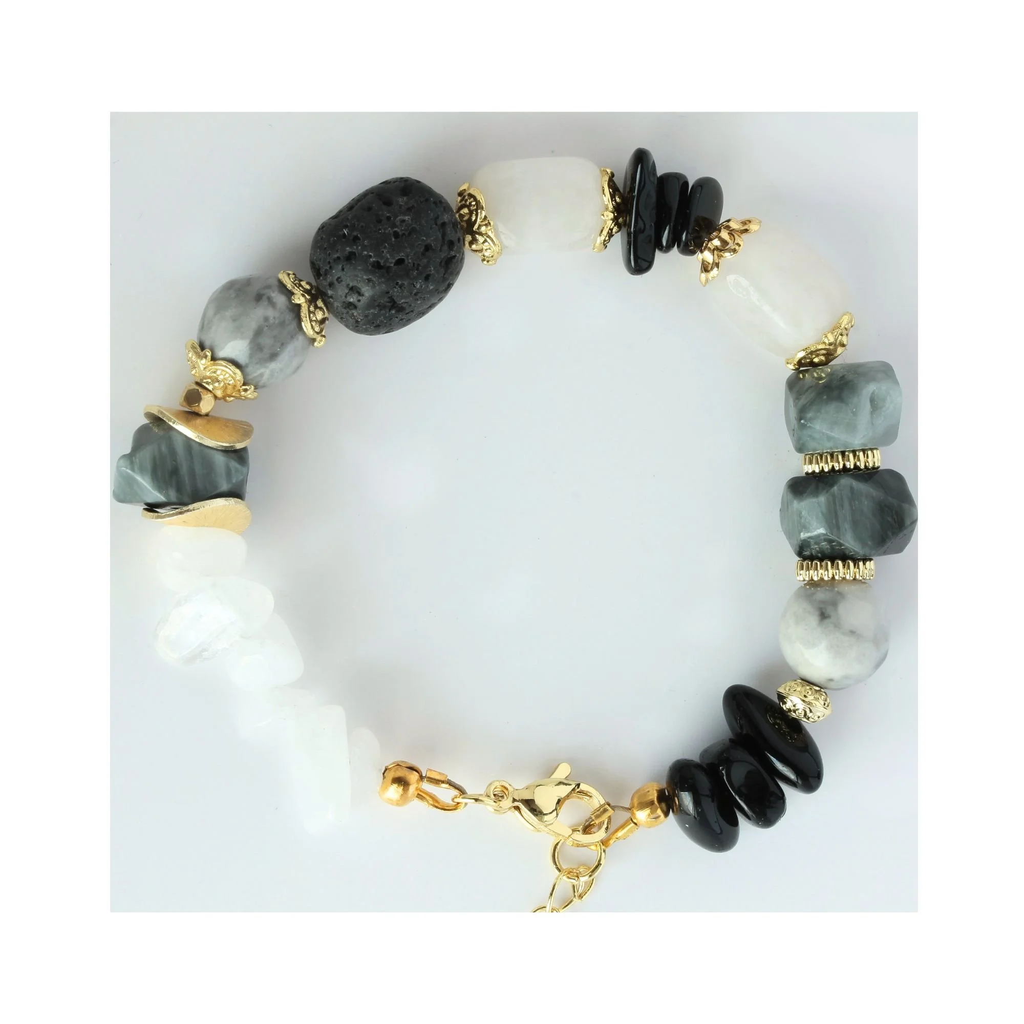 Black Lava Gray Courage Bracelet