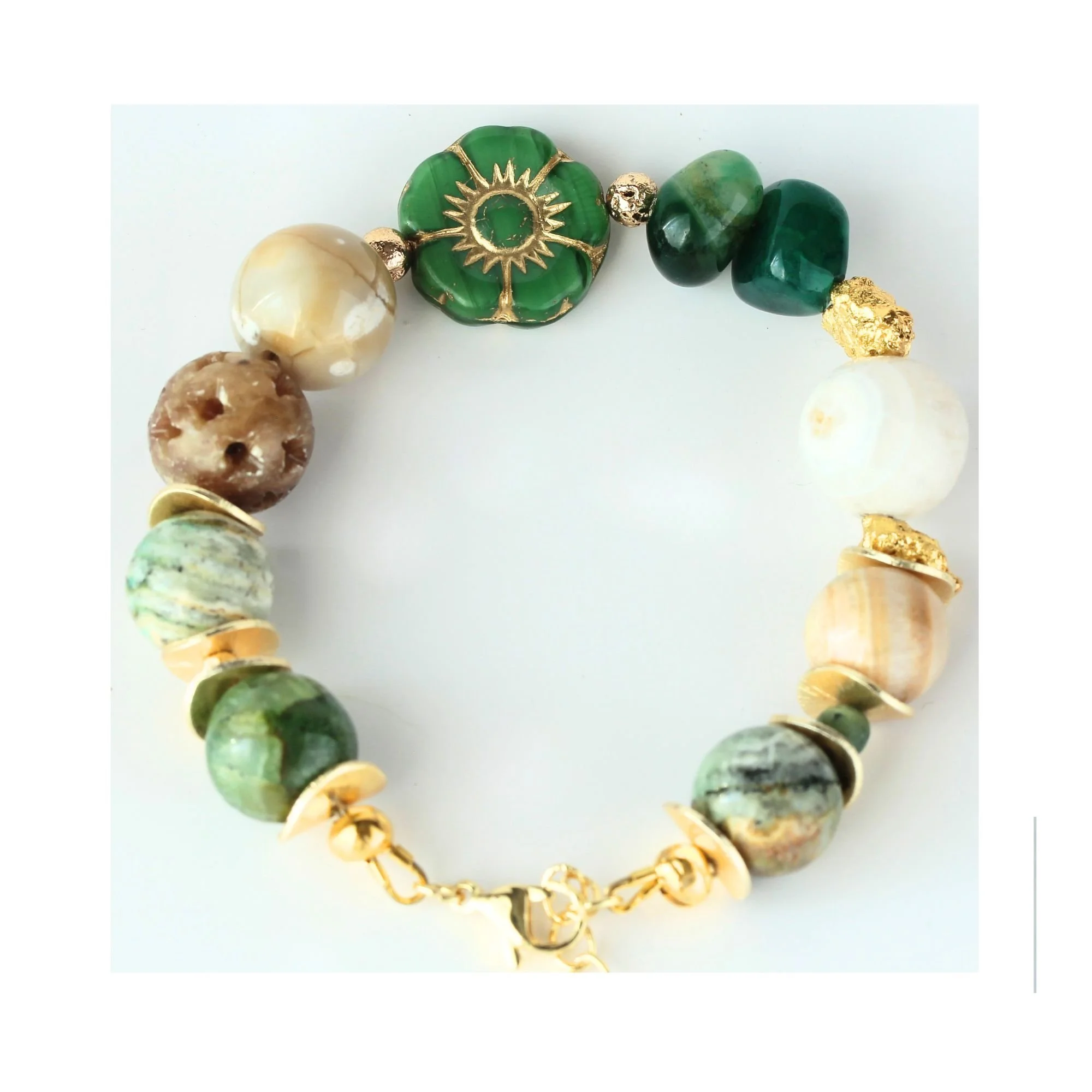 Verdant Sun Mixed Gemstone Bracelet