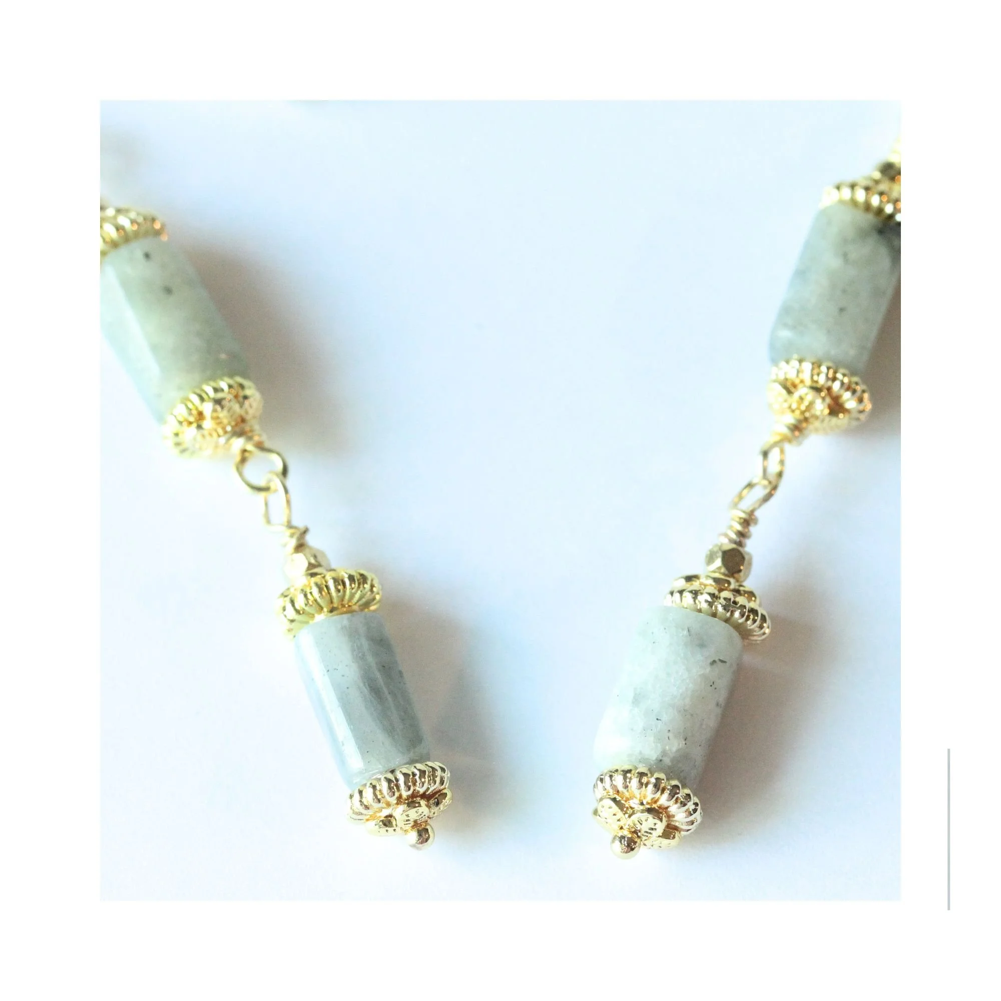 Marble Column Drop Earrings