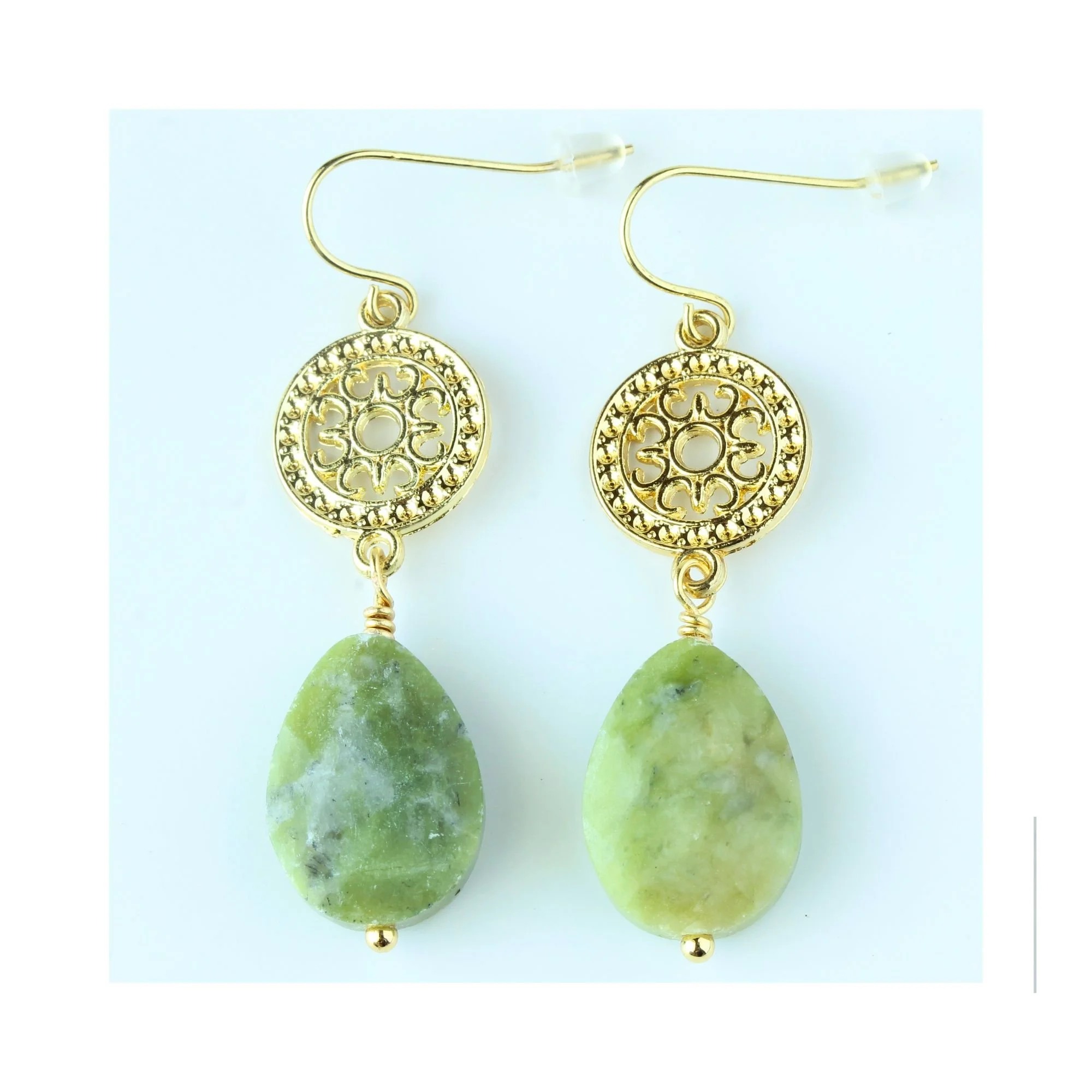 Verdant Medallion Drop Earrings