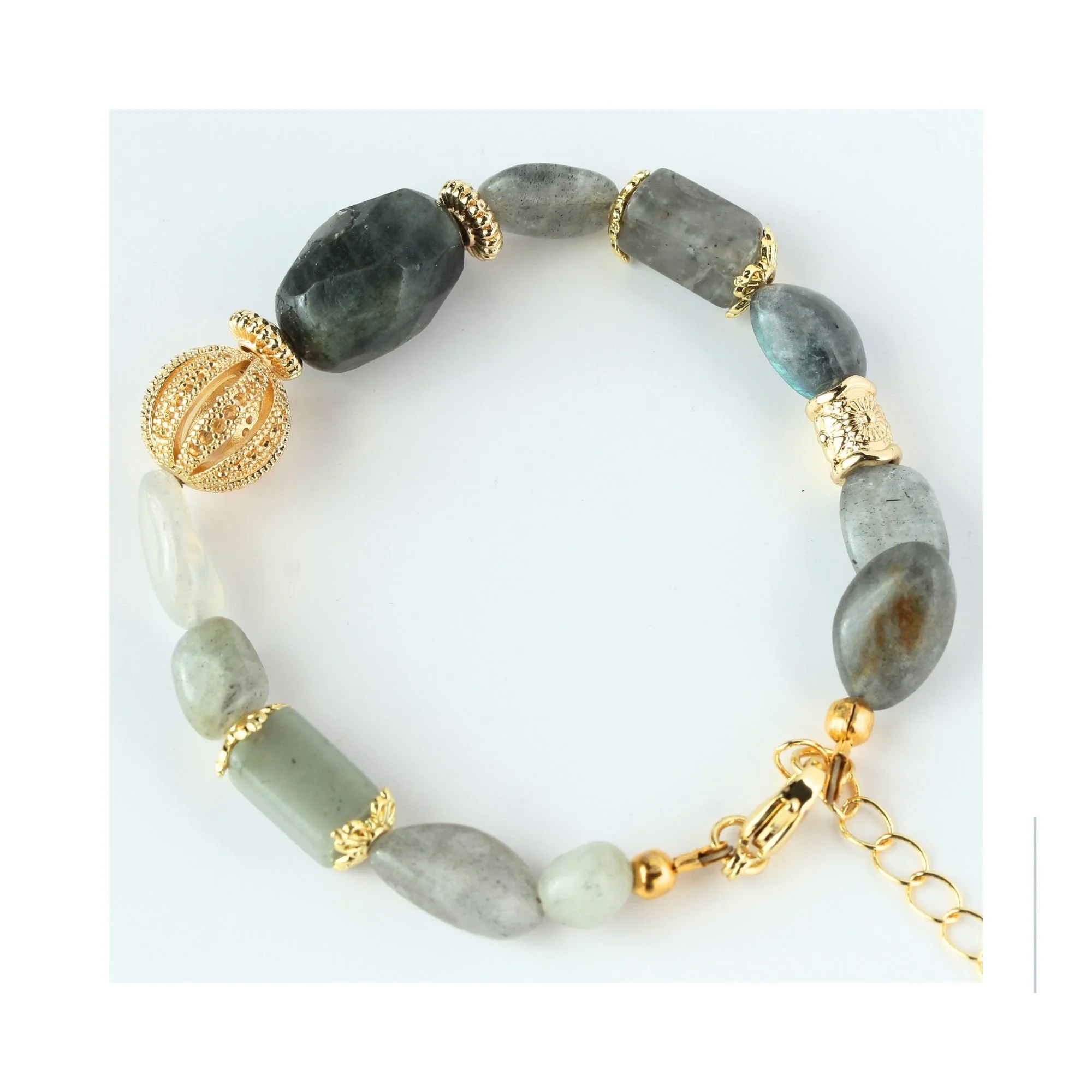 Forest Mist Labradorite Mixed Gemstone Bracelet