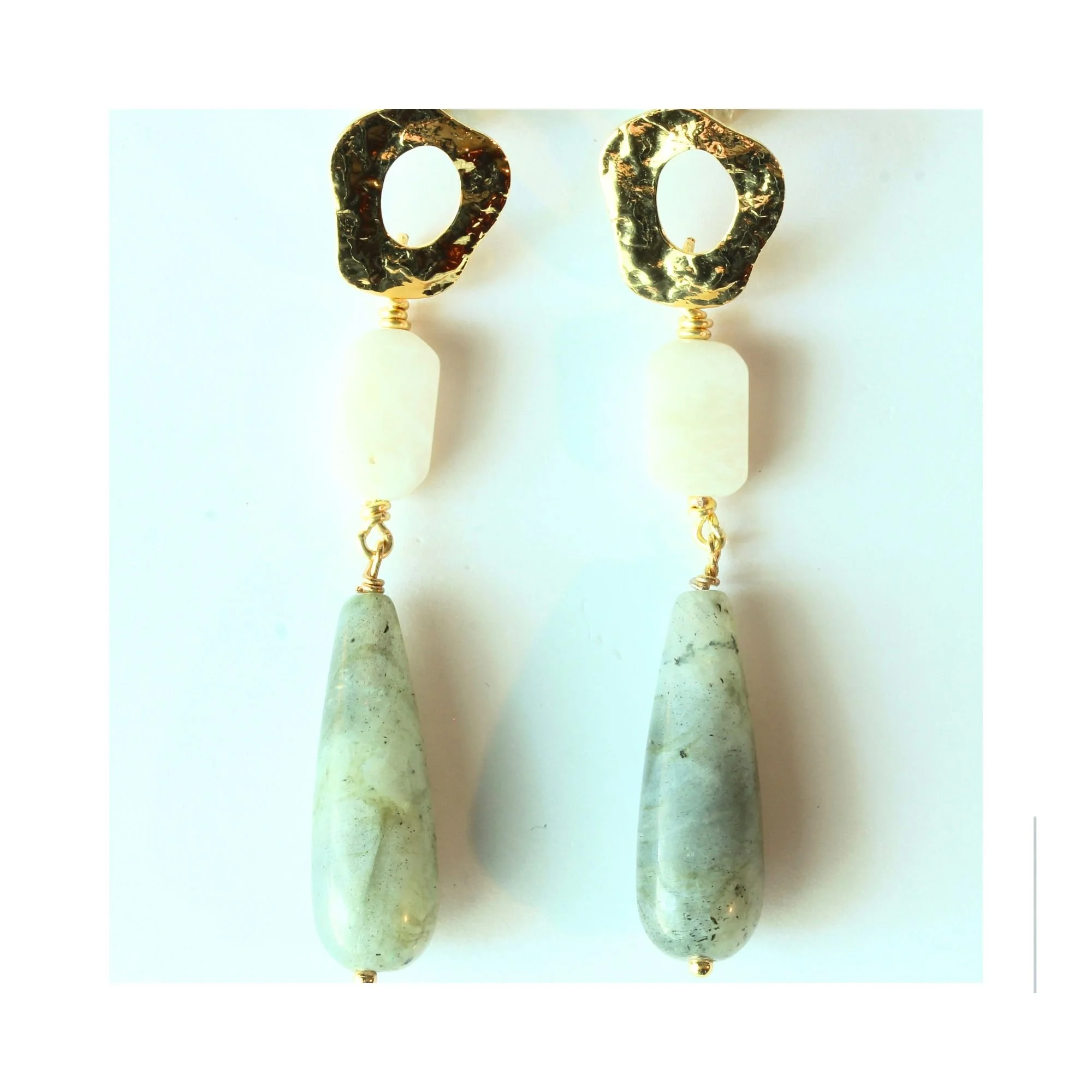 Gray Cascade Drop Earrings