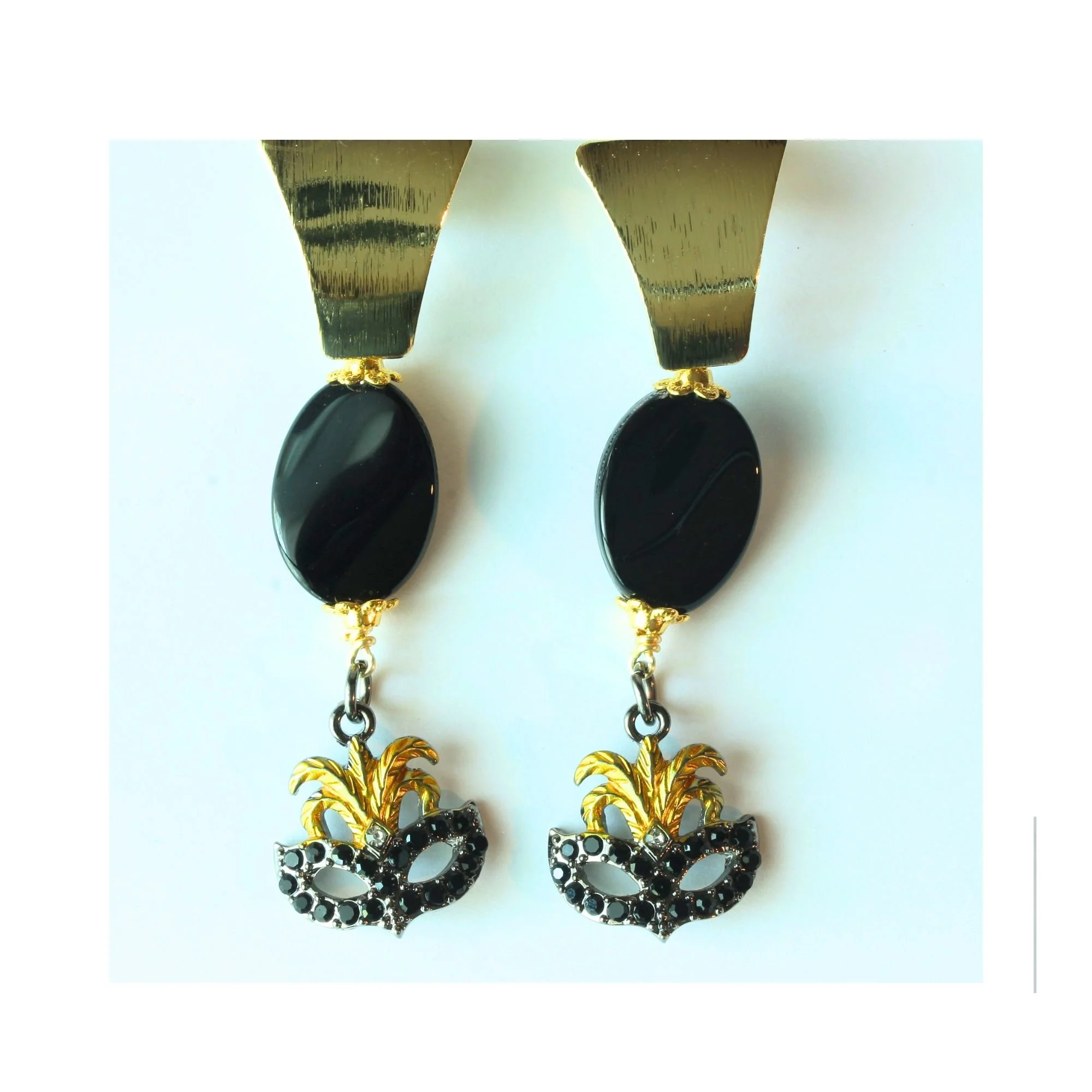 Midnight Masquerade Drop Earrings