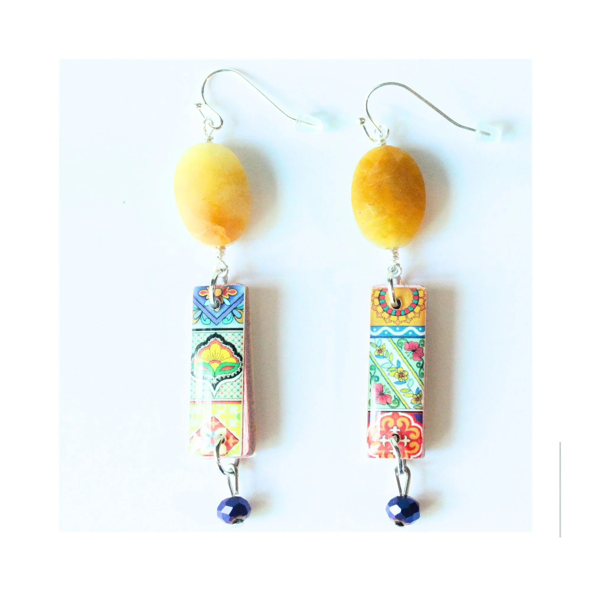 Sunrise Mosaic Drop Earrings