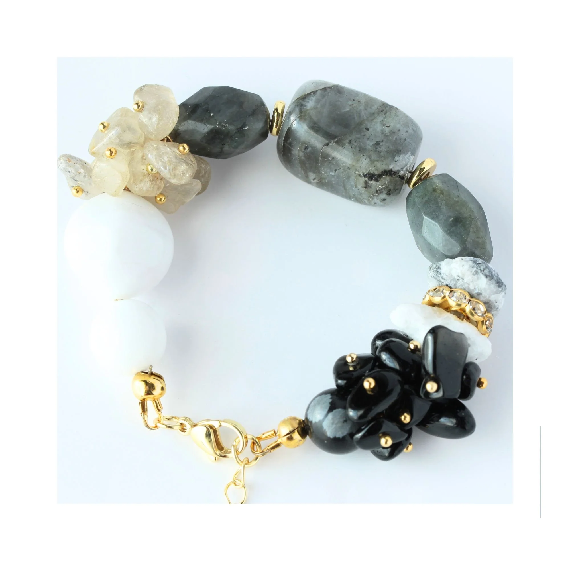 Noir Moon Harmony Mixed Gemstone Bracelet