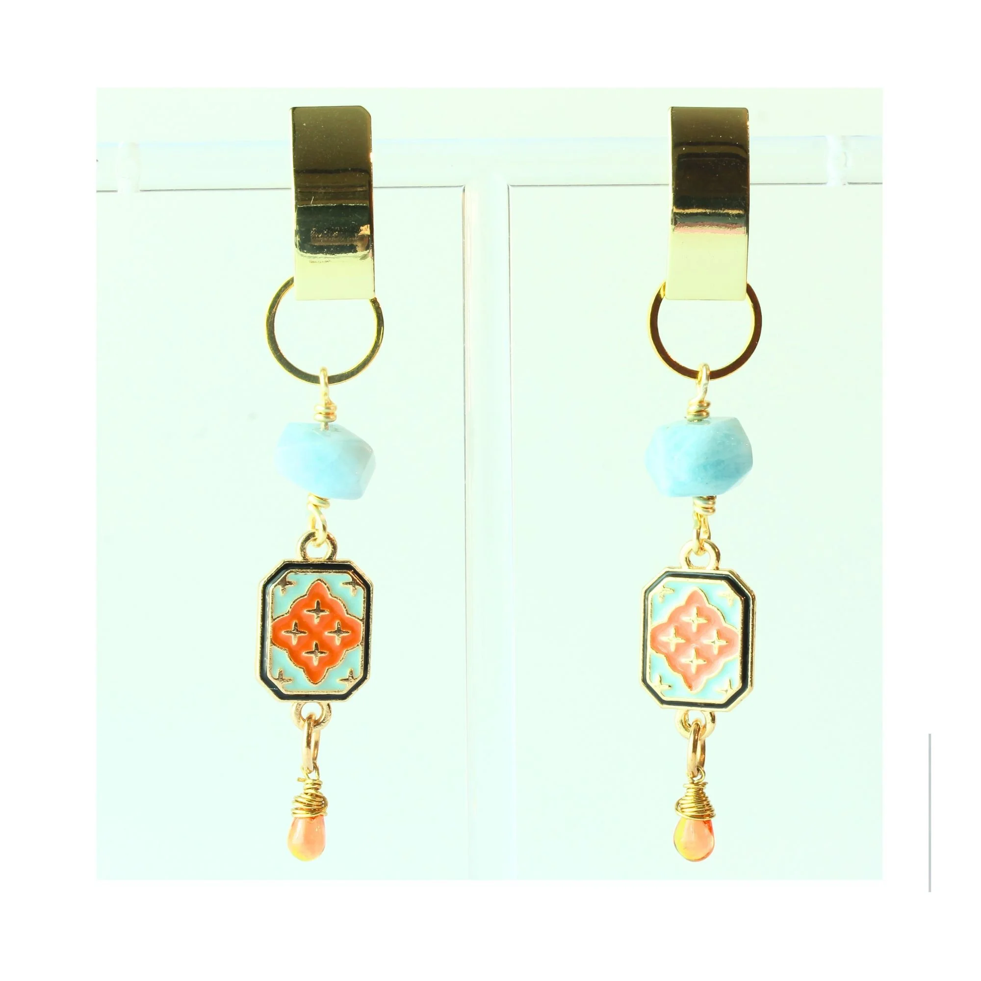 Sunlit Mosaic Drop Earrings