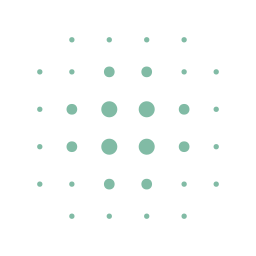 Pattern of teal dots arranged in a grid on a black background.