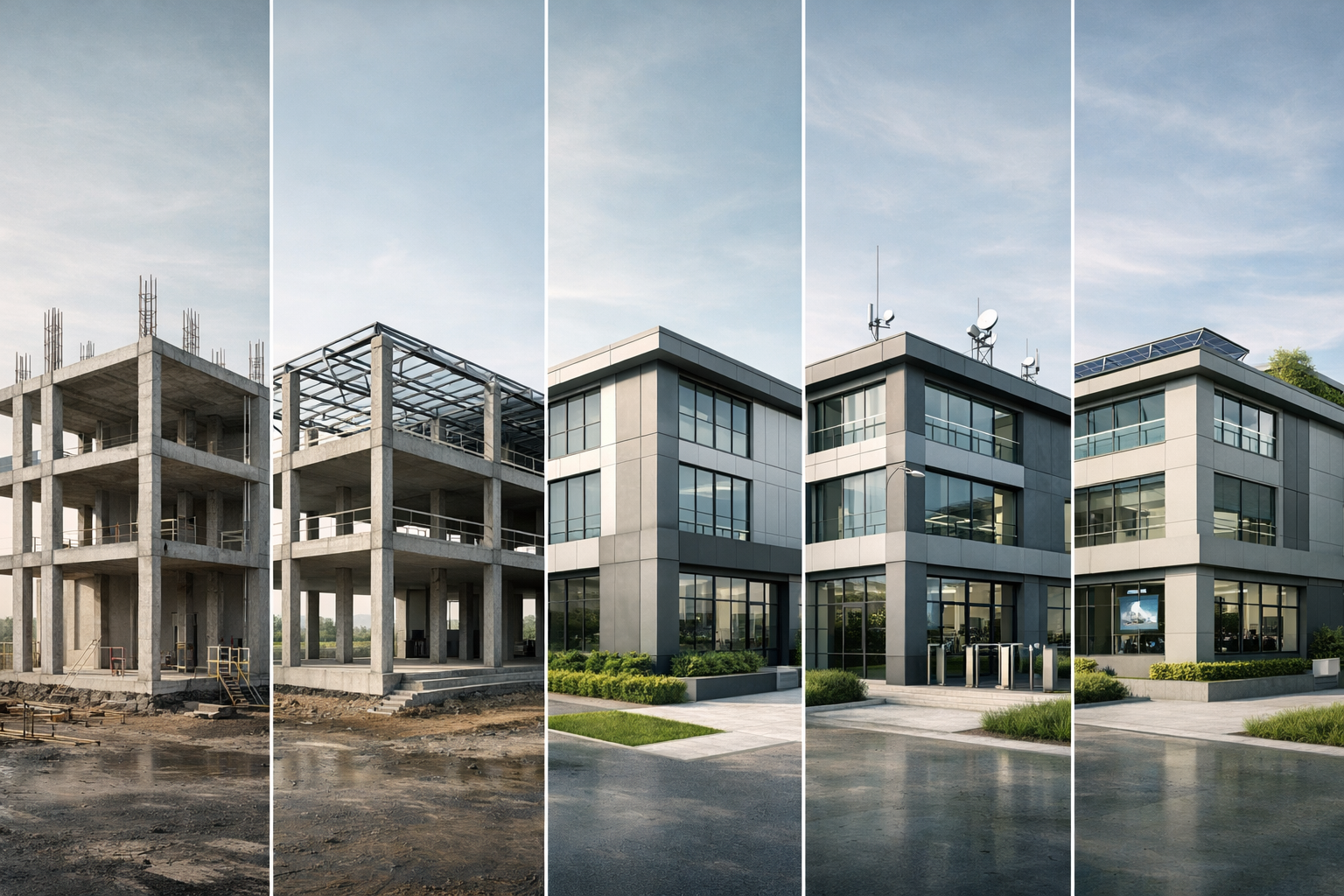 Progression of structural renovation stages representing disciplined nonprofit governance alignment and system strengthening.