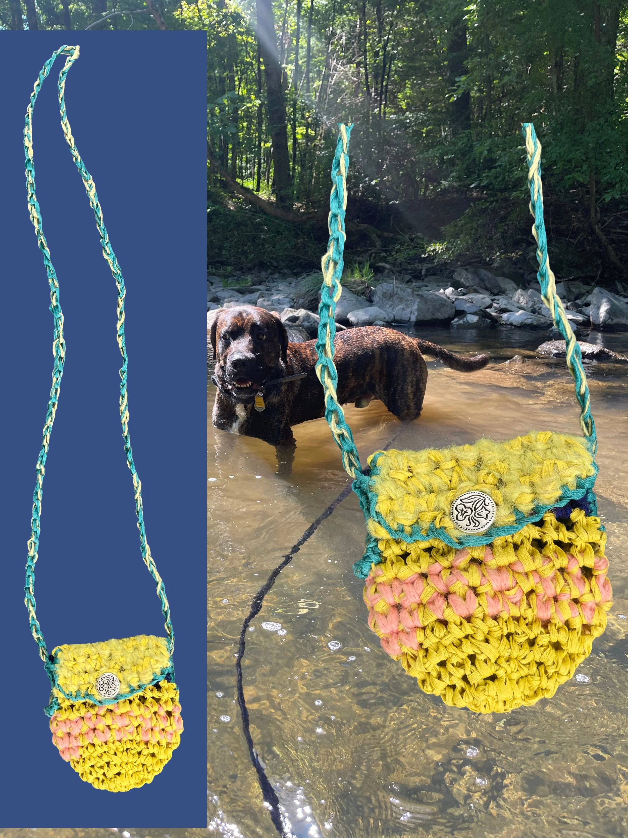 Crochet Satchel Necklace