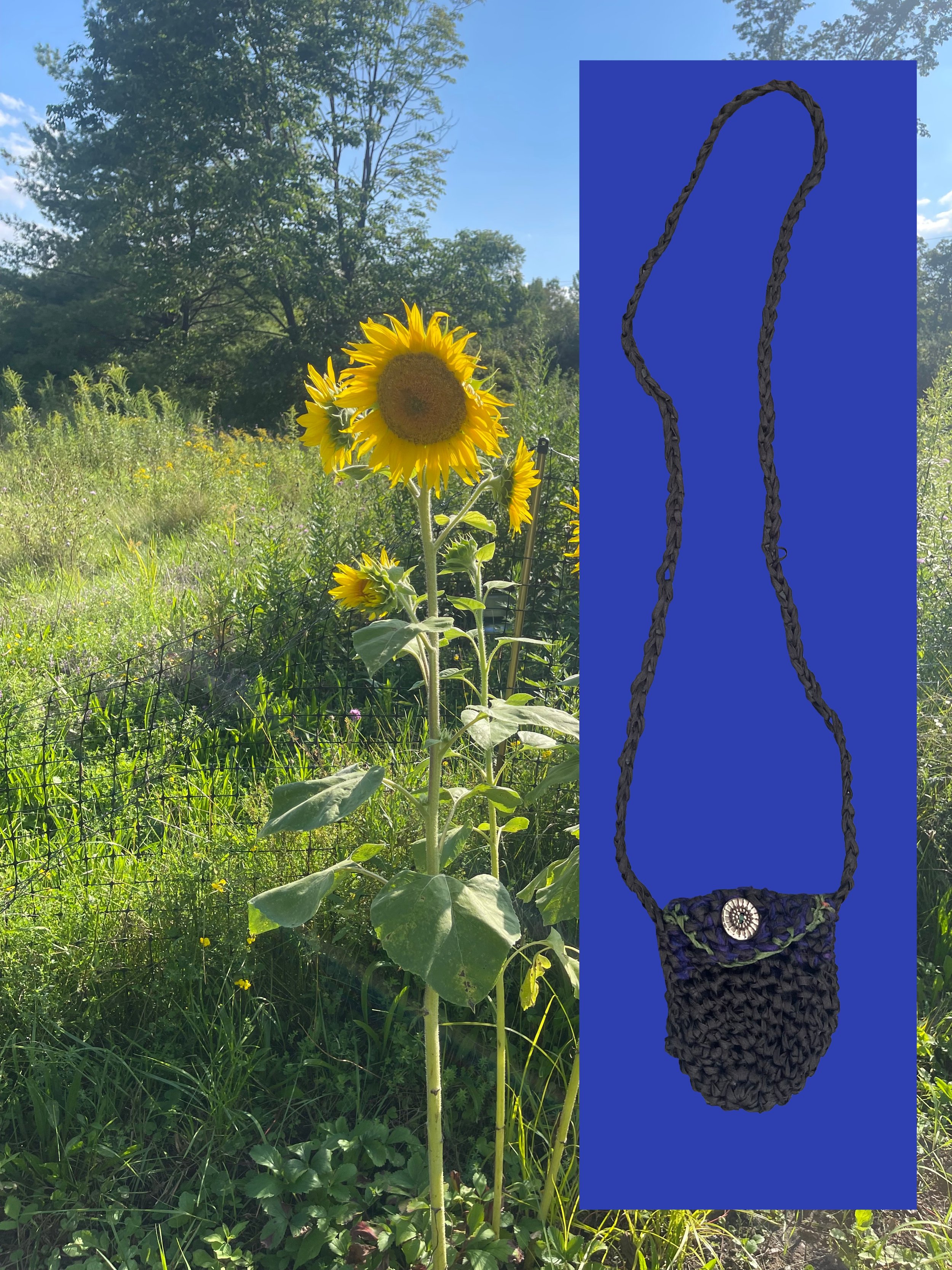 Crochet Satchel Necklace