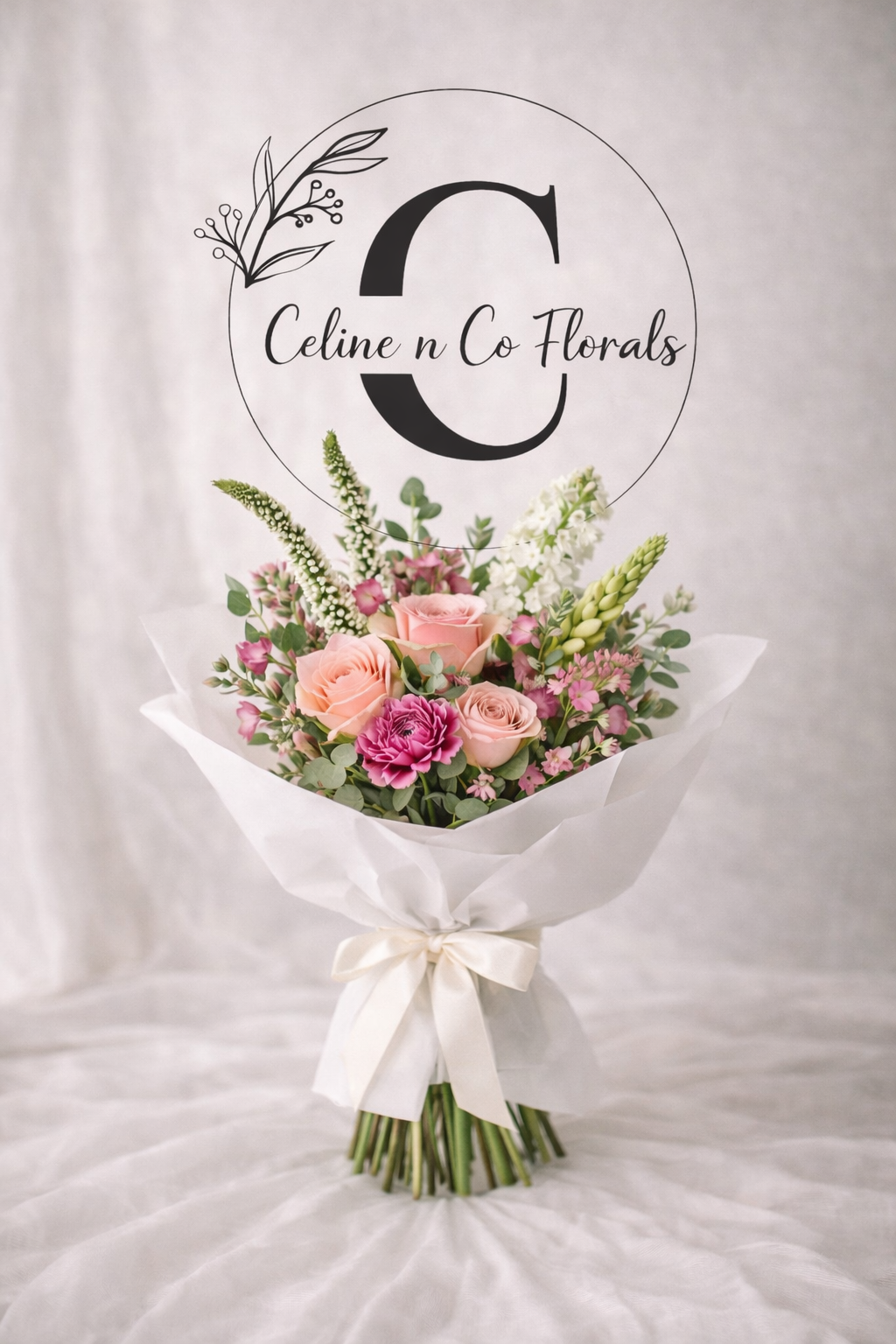 First Friday Flowers REG Wrapped Bouquet