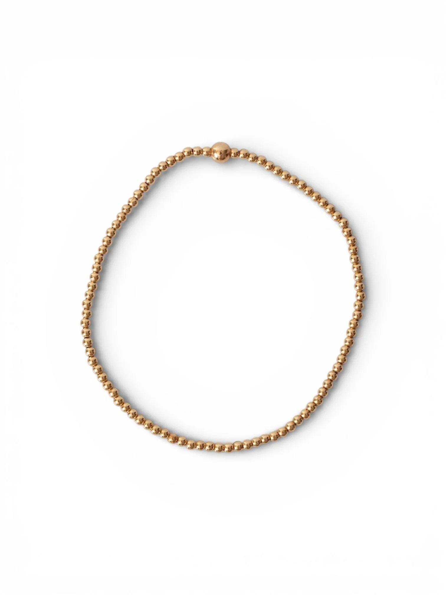 2mm Gold-Filled Beaded Bracelet