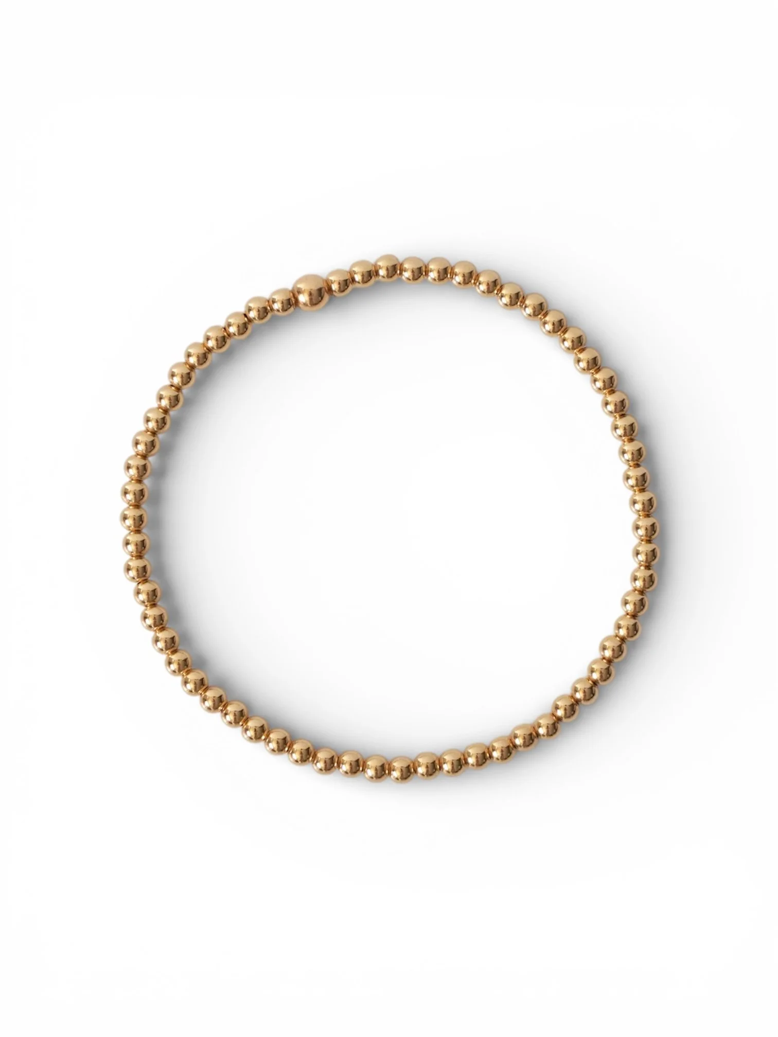 3mm Gold-Filled Beaded Bracelet