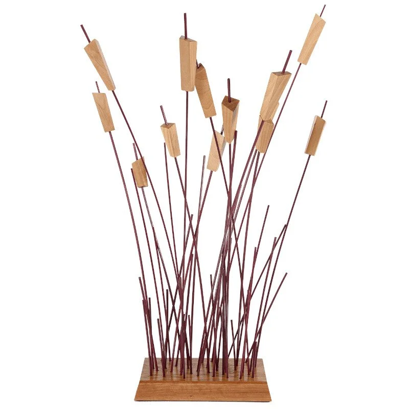 Custom made art piece of cattails and reeds