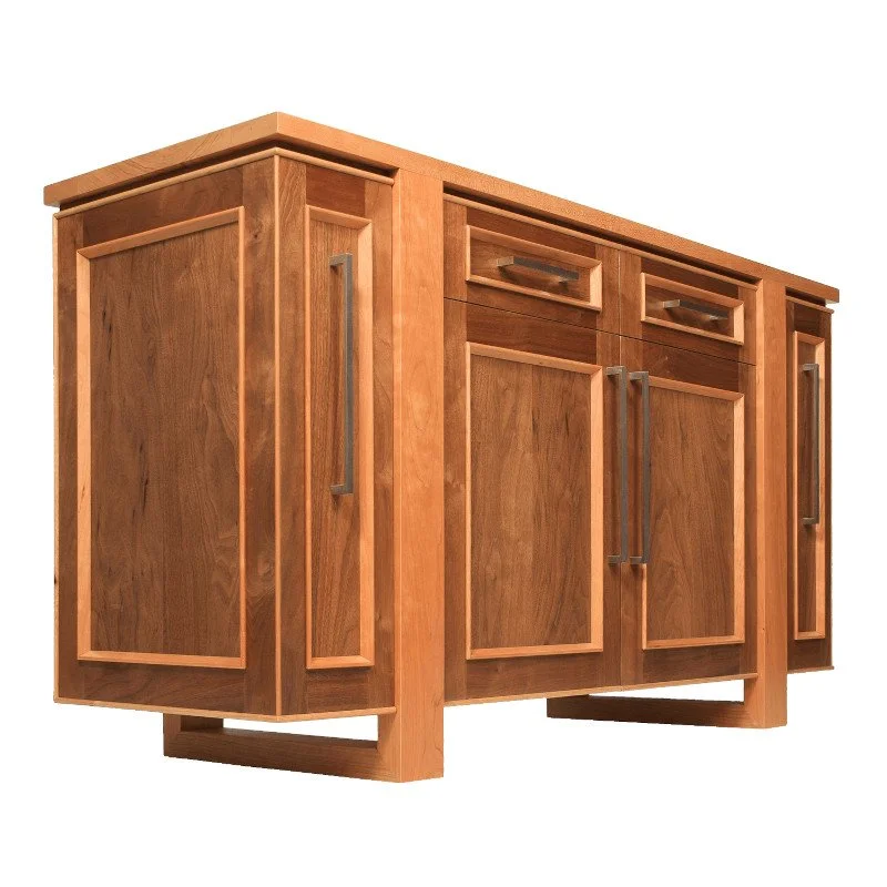 Custom made mid-century modern entertainment center