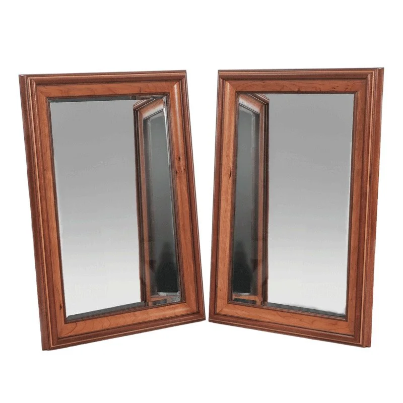 Custom made mirrors with rustic cherry