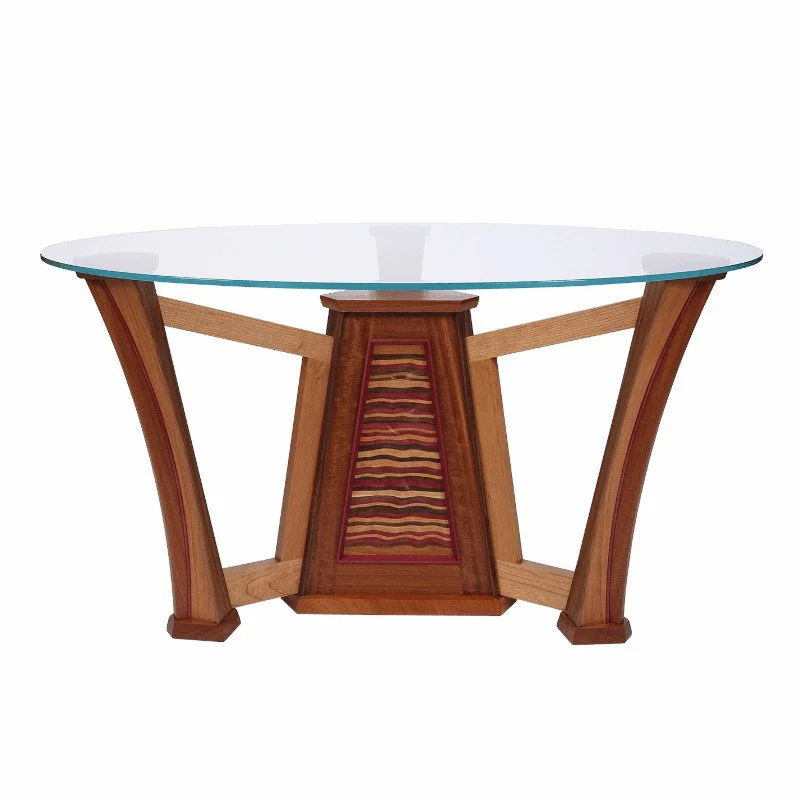 Custom exotic hardwood dining table
