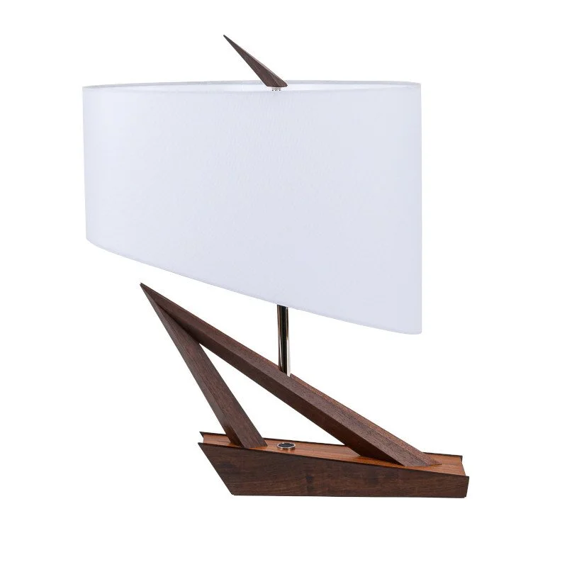 Custom made lamp that looks like a sailboat