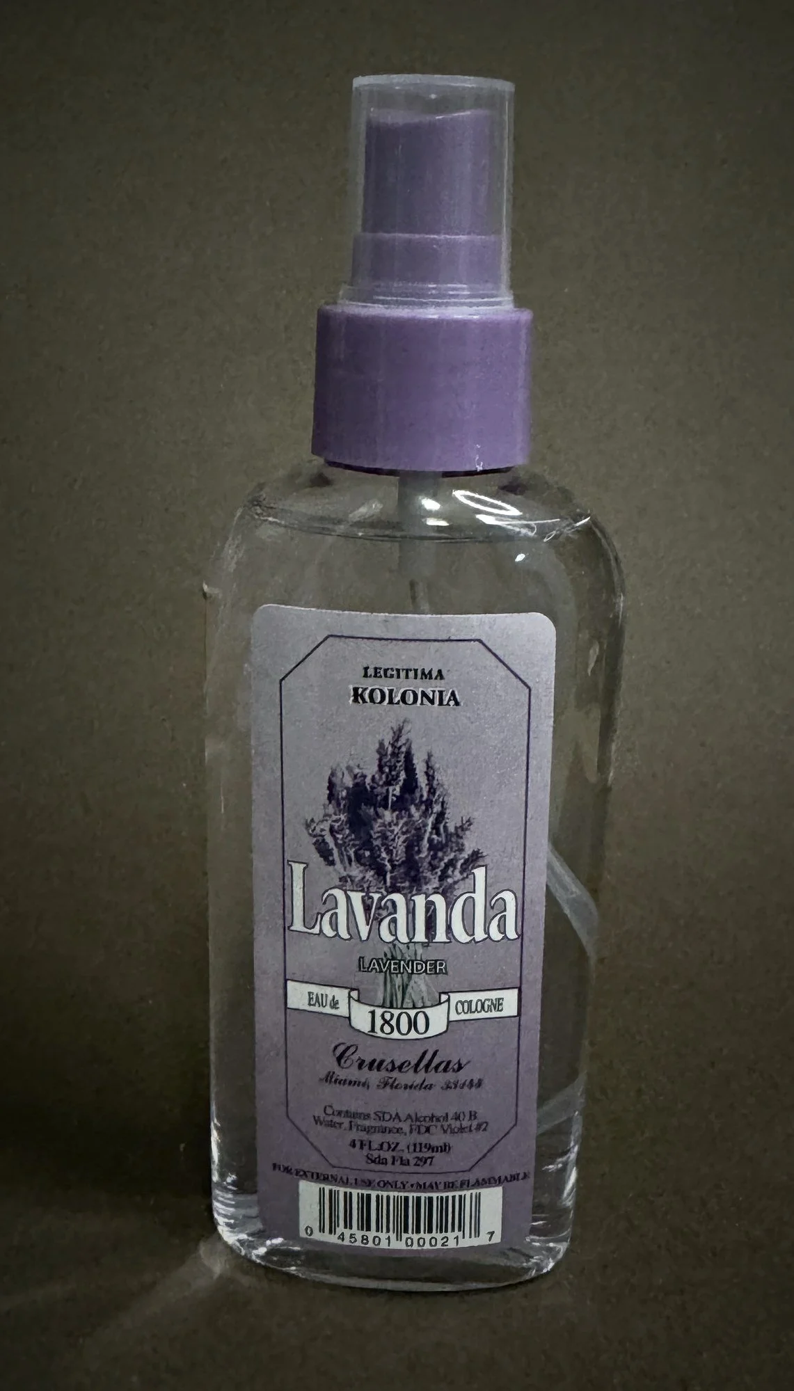 Kolonia 1800 Lavanda | Lavender Cologne • 4 oz
