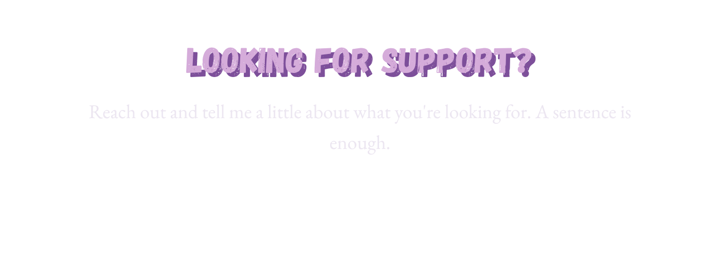 Black graphic reading “Looking for support?” with an invitation to email info@atabeyobsidiana.com.