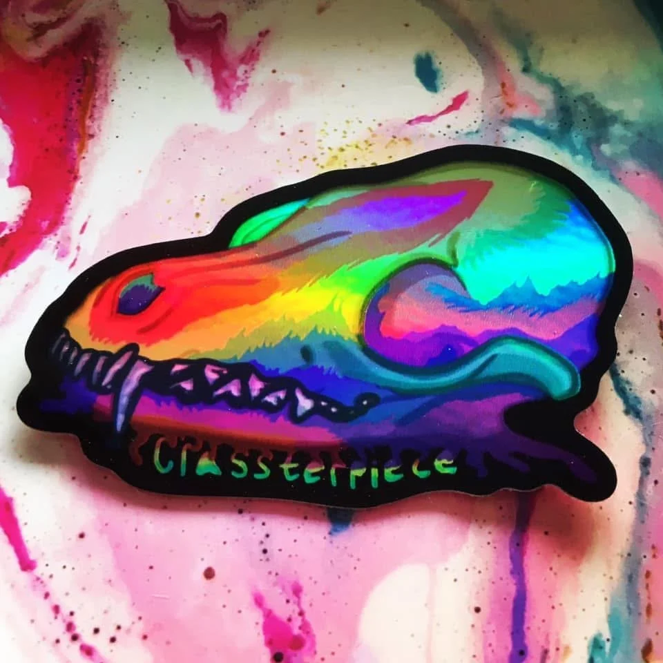 Rainbow Skull Stickers