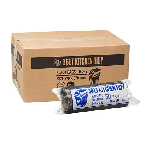 BIN LINERS 36LT BLACK