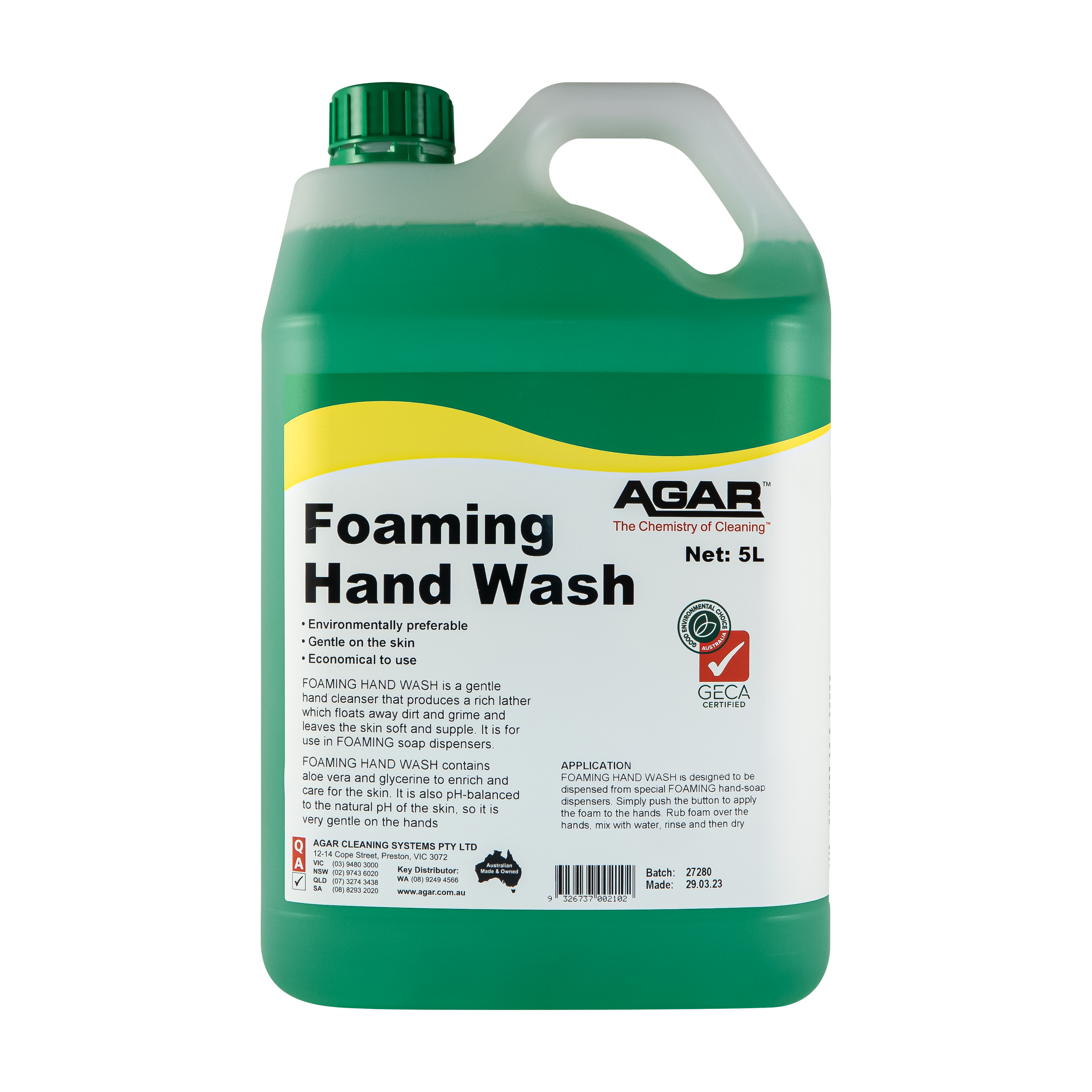 AGAR FOAMING HAND WASH 5LT