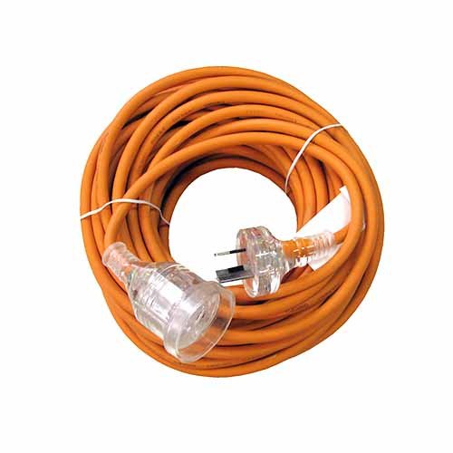 RUBBER EXTENSION LEAD 20M -10AMP