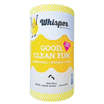 WHISPER YELLOW WIPES ANTI BAC