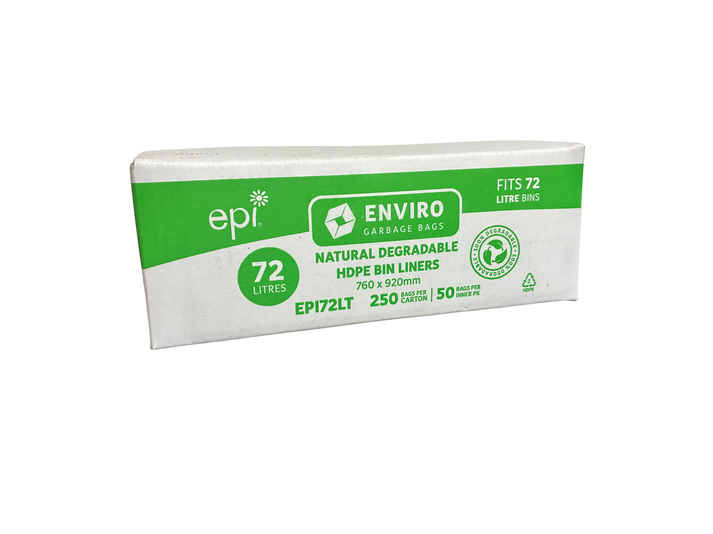 BIN LINERS 72LT DEGRADABLE CL