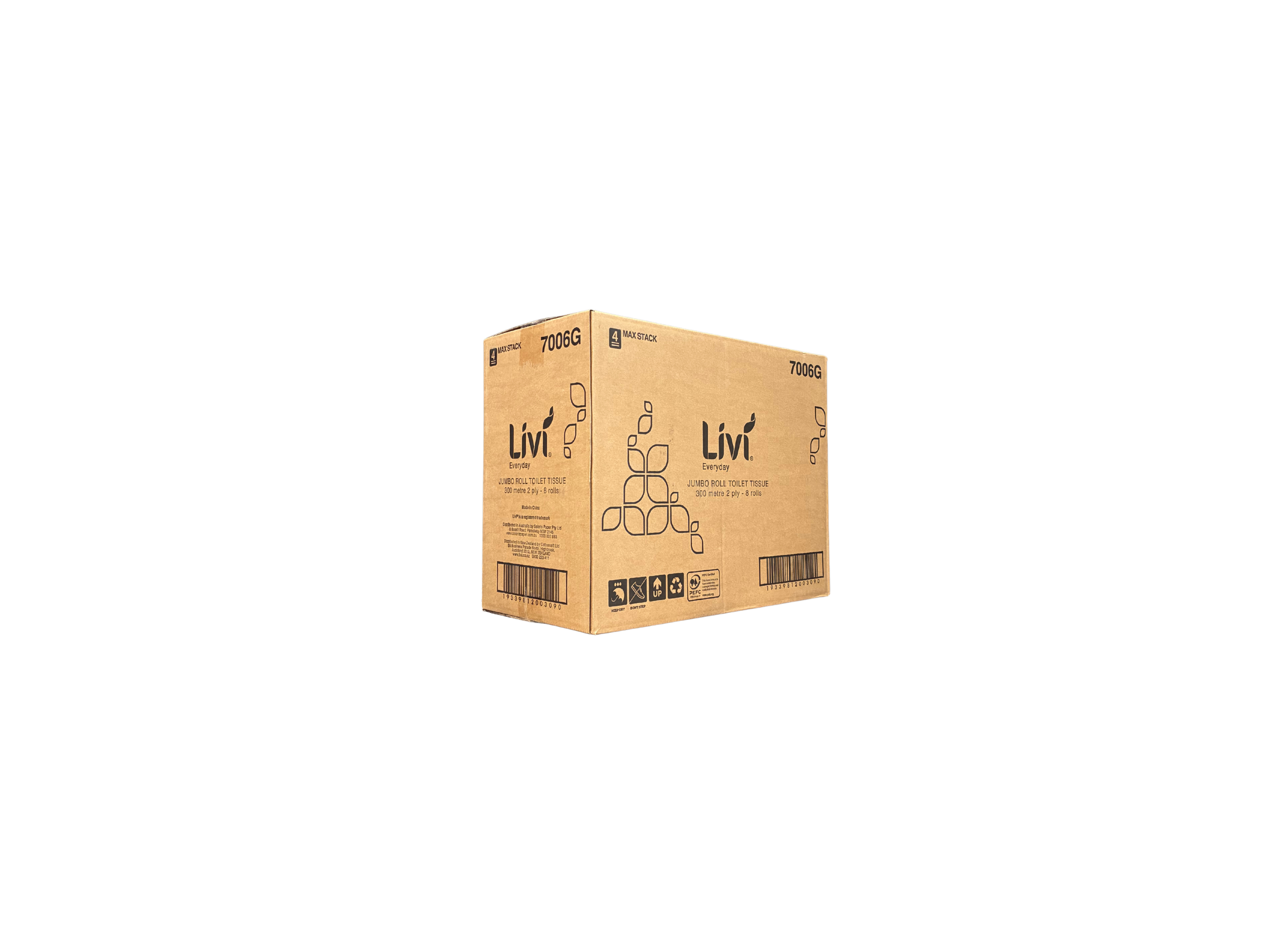 LIVI 2PLY JUMBO 8 ROLLS