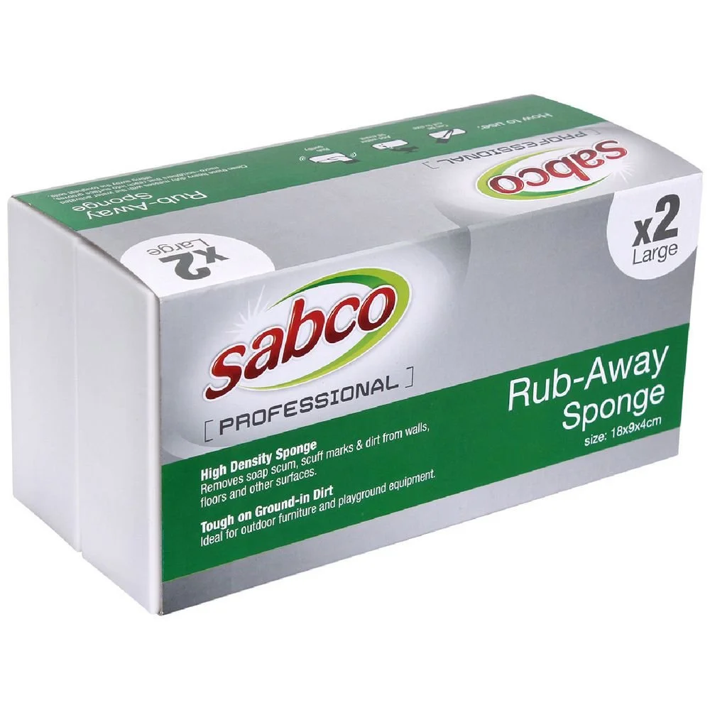 SABCO RUB OUT SPONGE LARGE 2PK