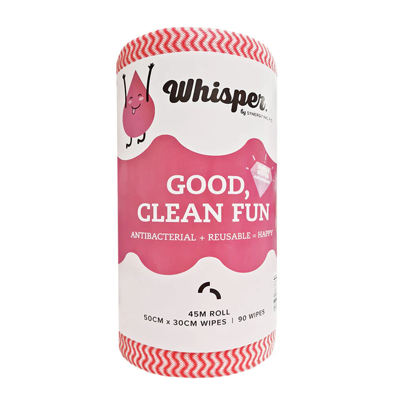 WHISPER RED WIPES ANTI BAC